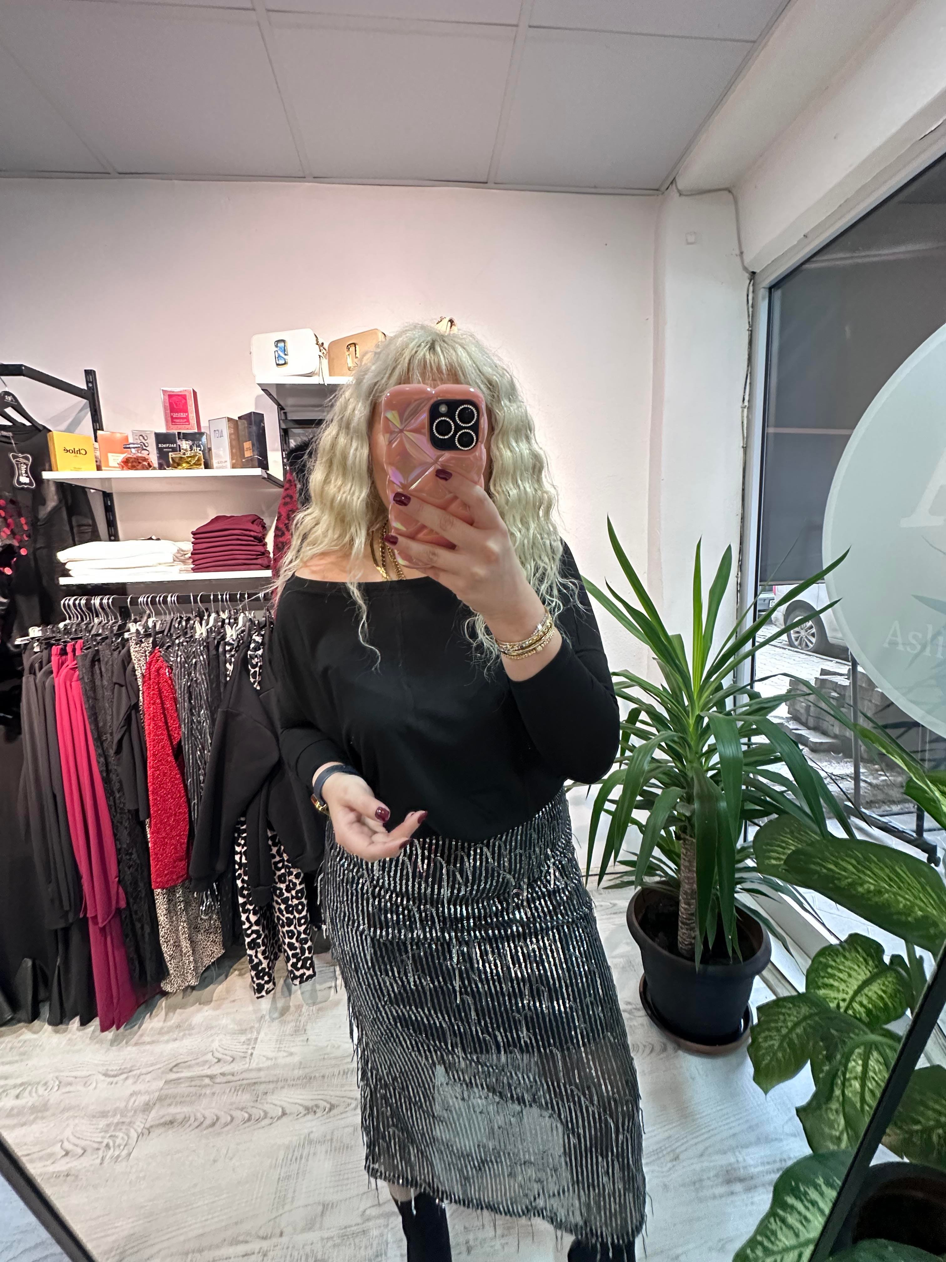 Düşük Omuz Basic Bluz