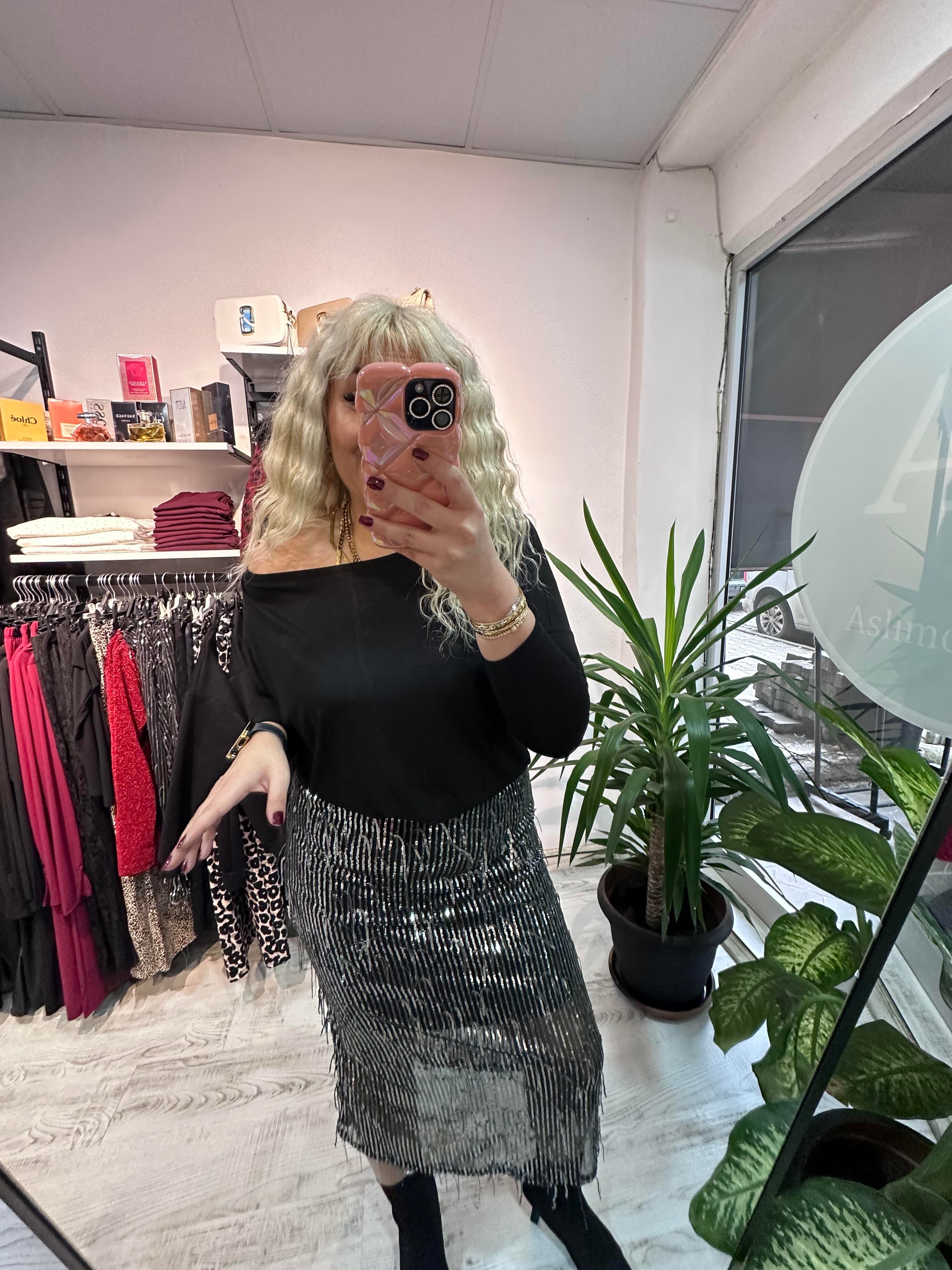 Düşük Omuz Basic Bluz