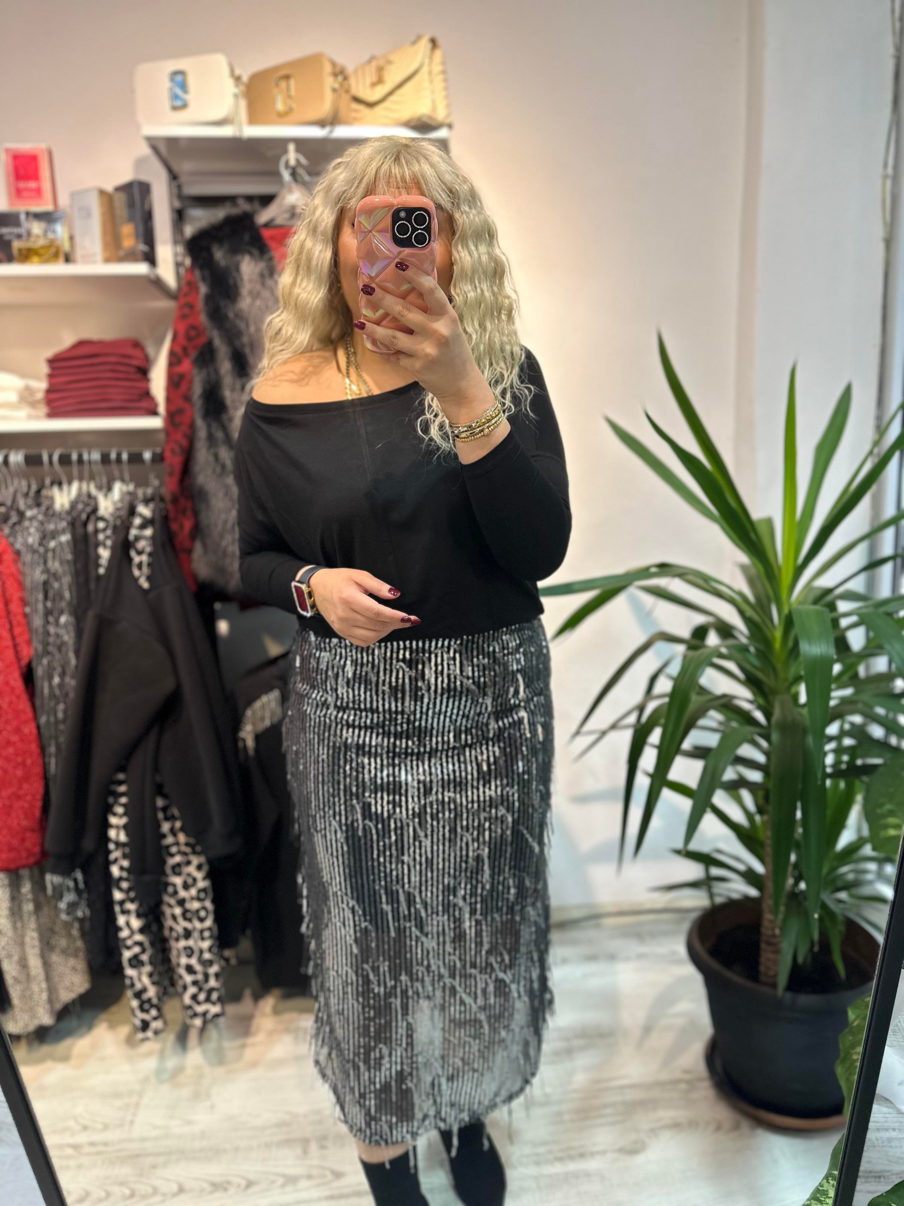 Düşük Omuz Basic Bluz