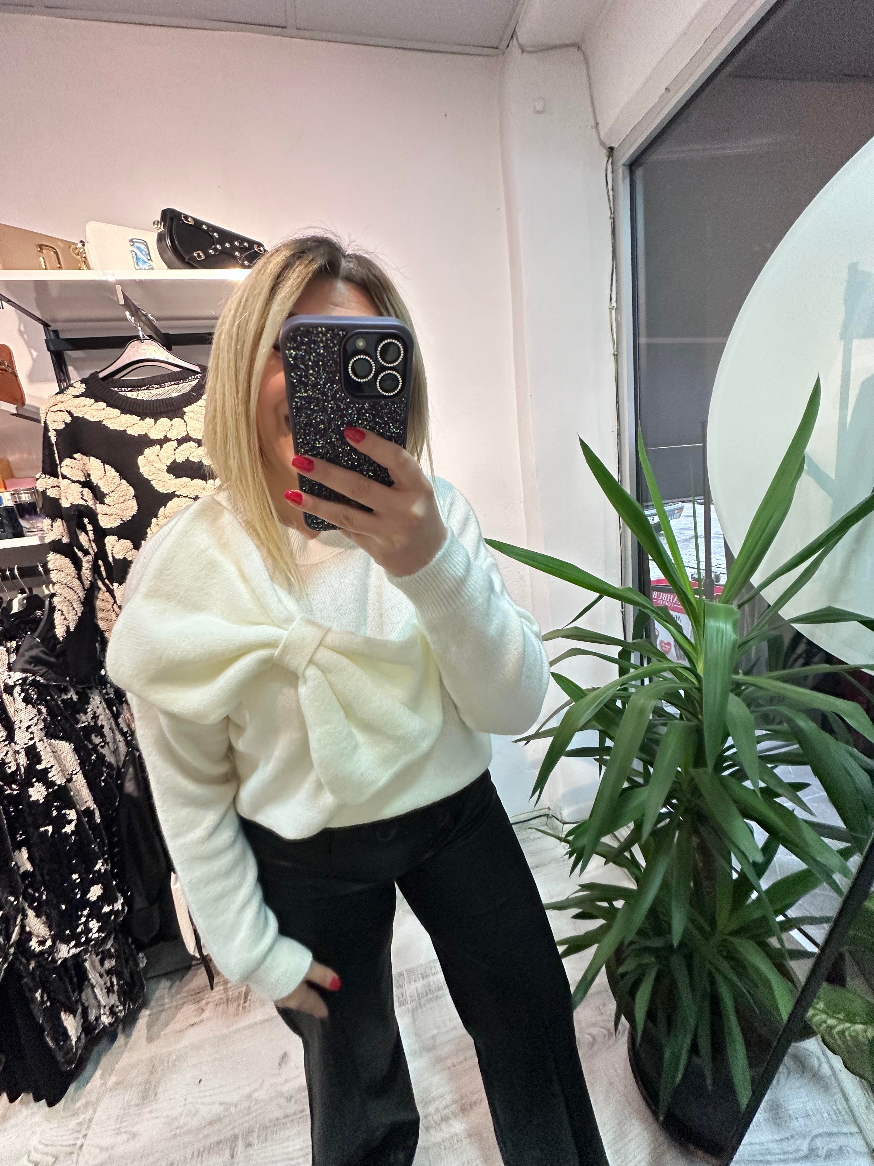 Ekru Fiyonk Detaylı Kazak