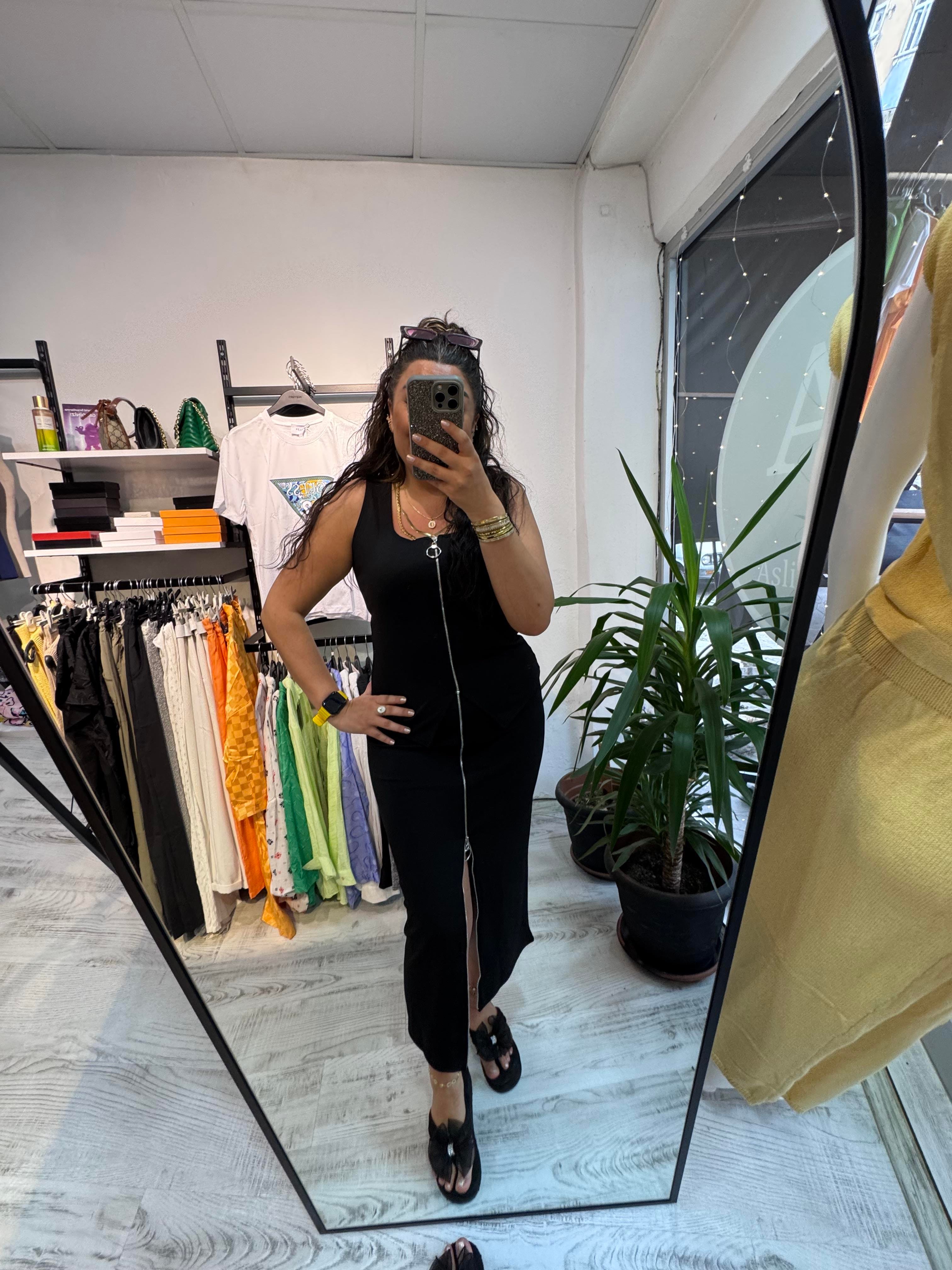 Fermuar Detaylı İkili Takım