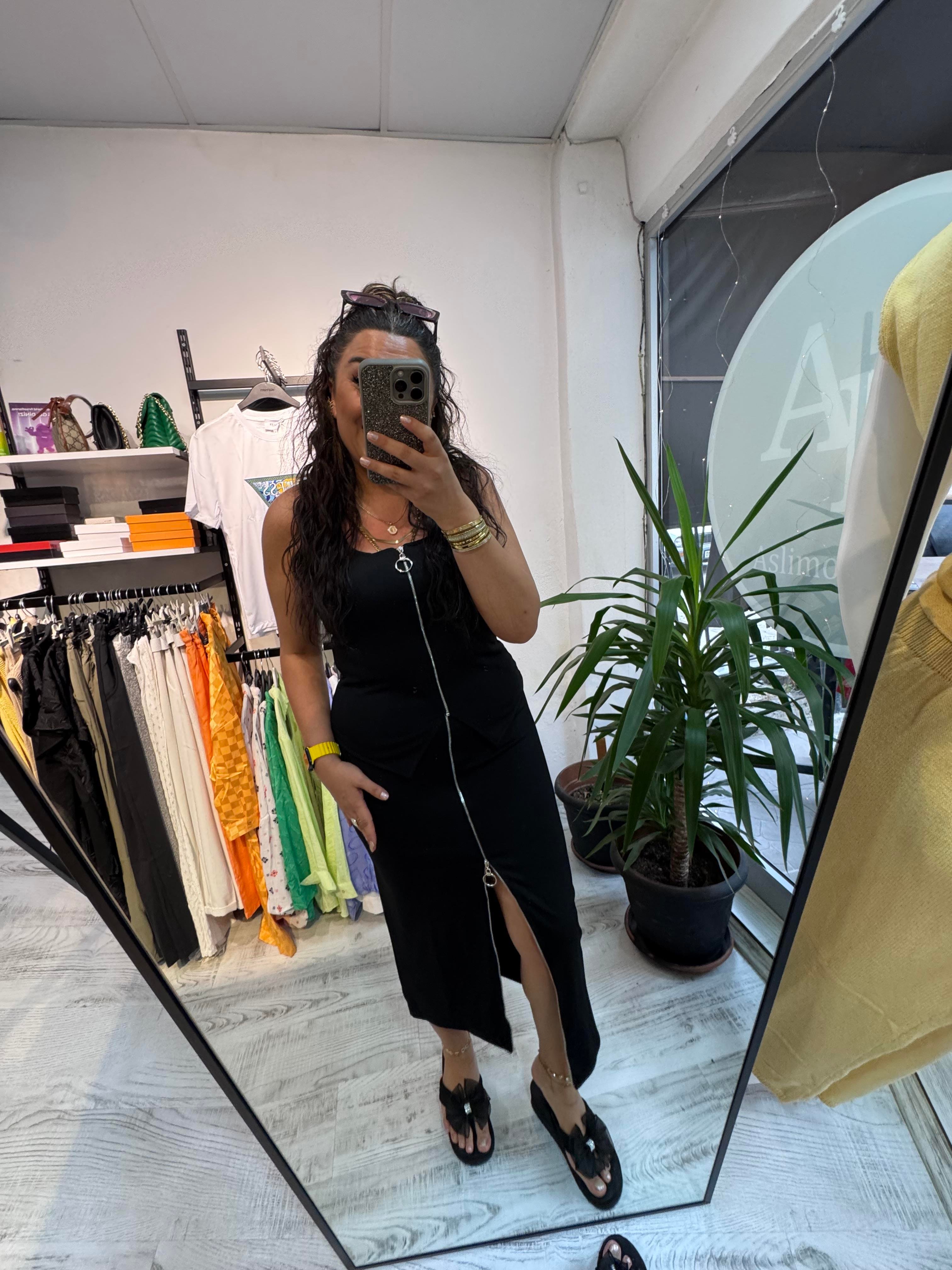 Fermuar Detaylı İkili Takım