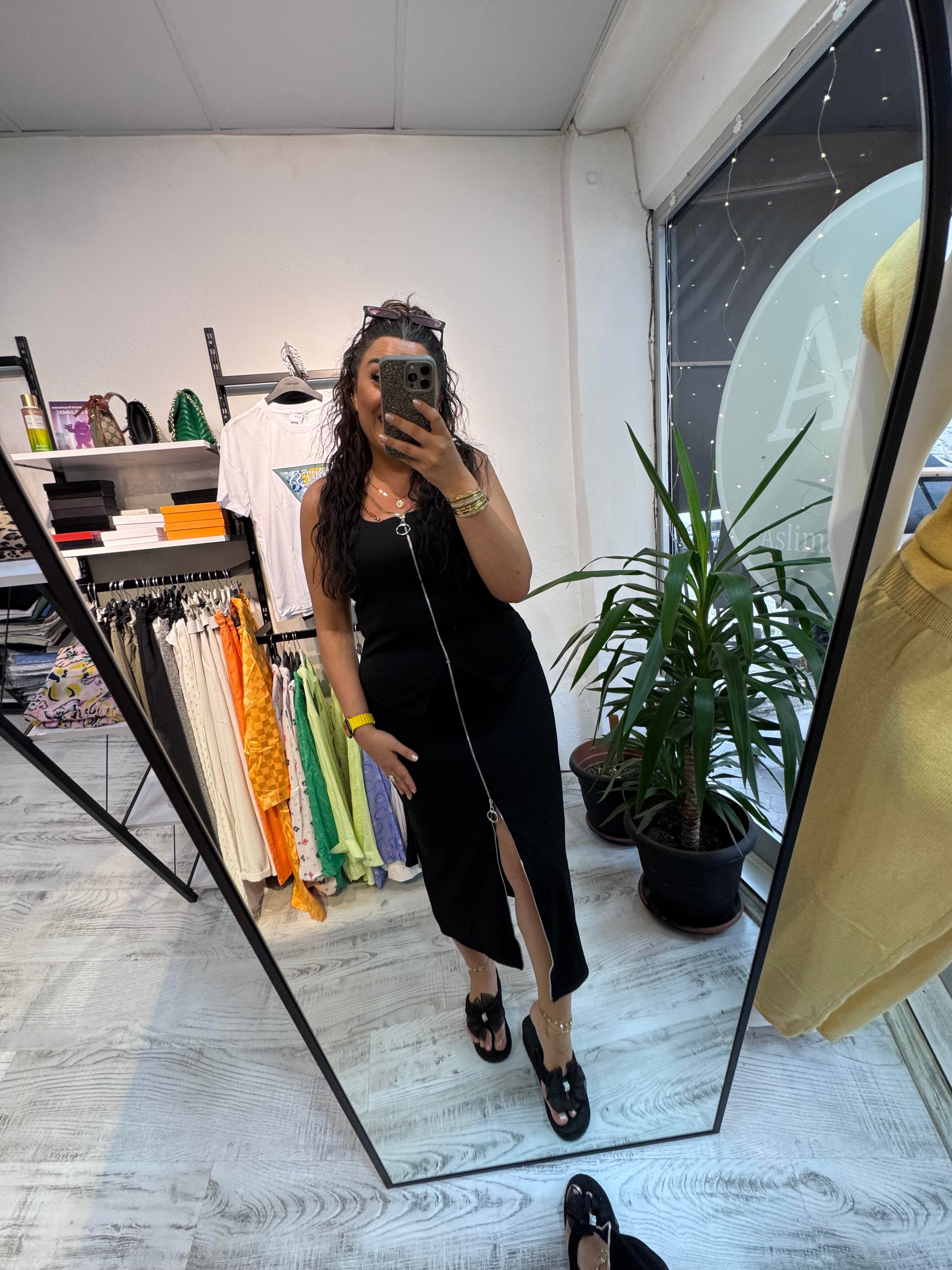 Fermuar Detaylı İkili Takım