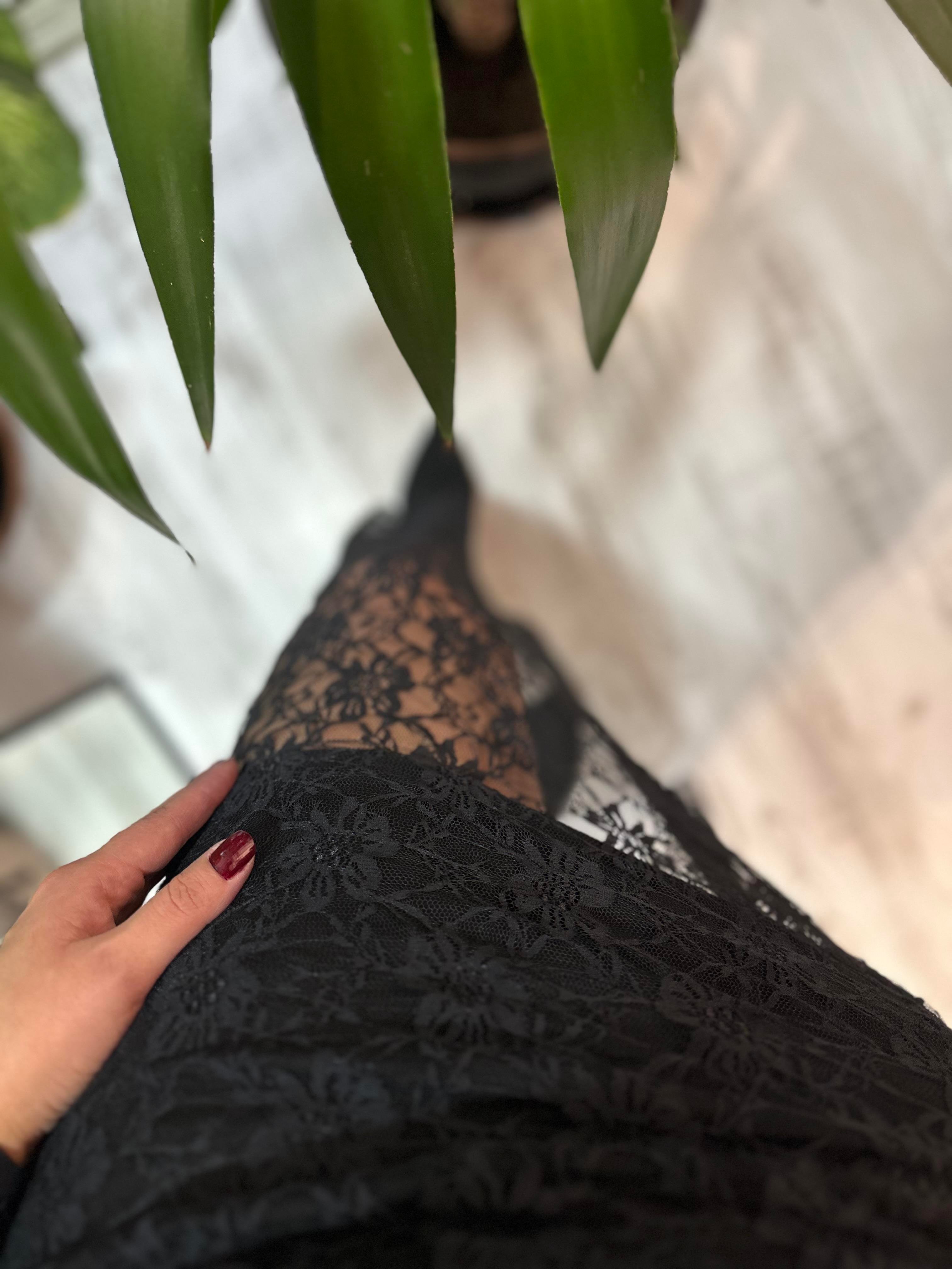 Fistolu Astarlı Maksi Boy Etek