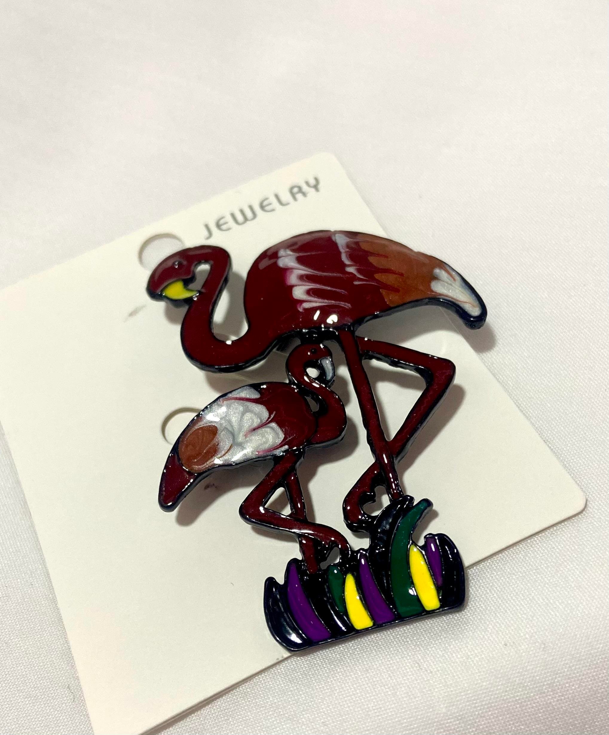 Flamingo İkili Broş