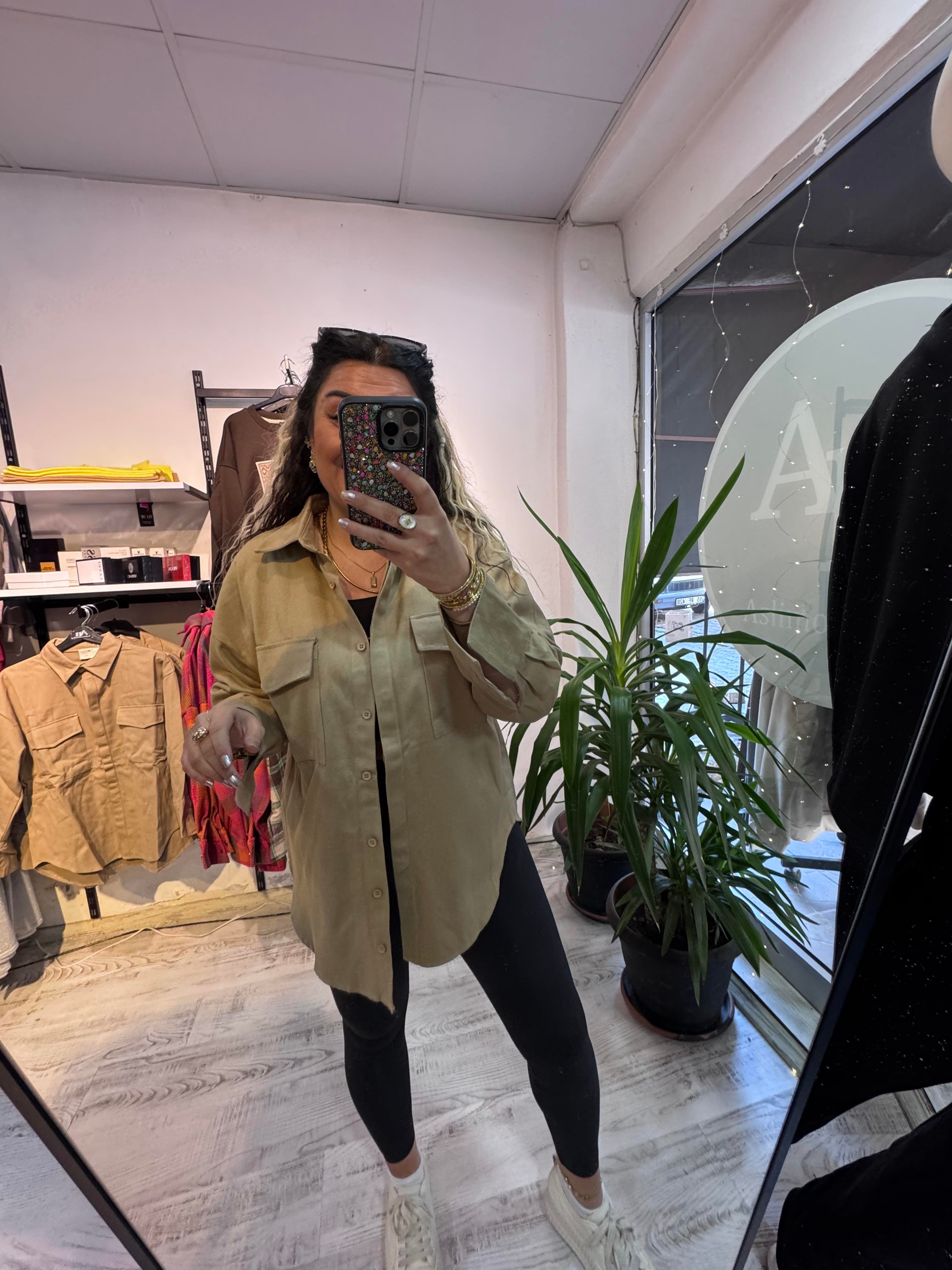 Gabardin Kumaş Gömlek Ceket