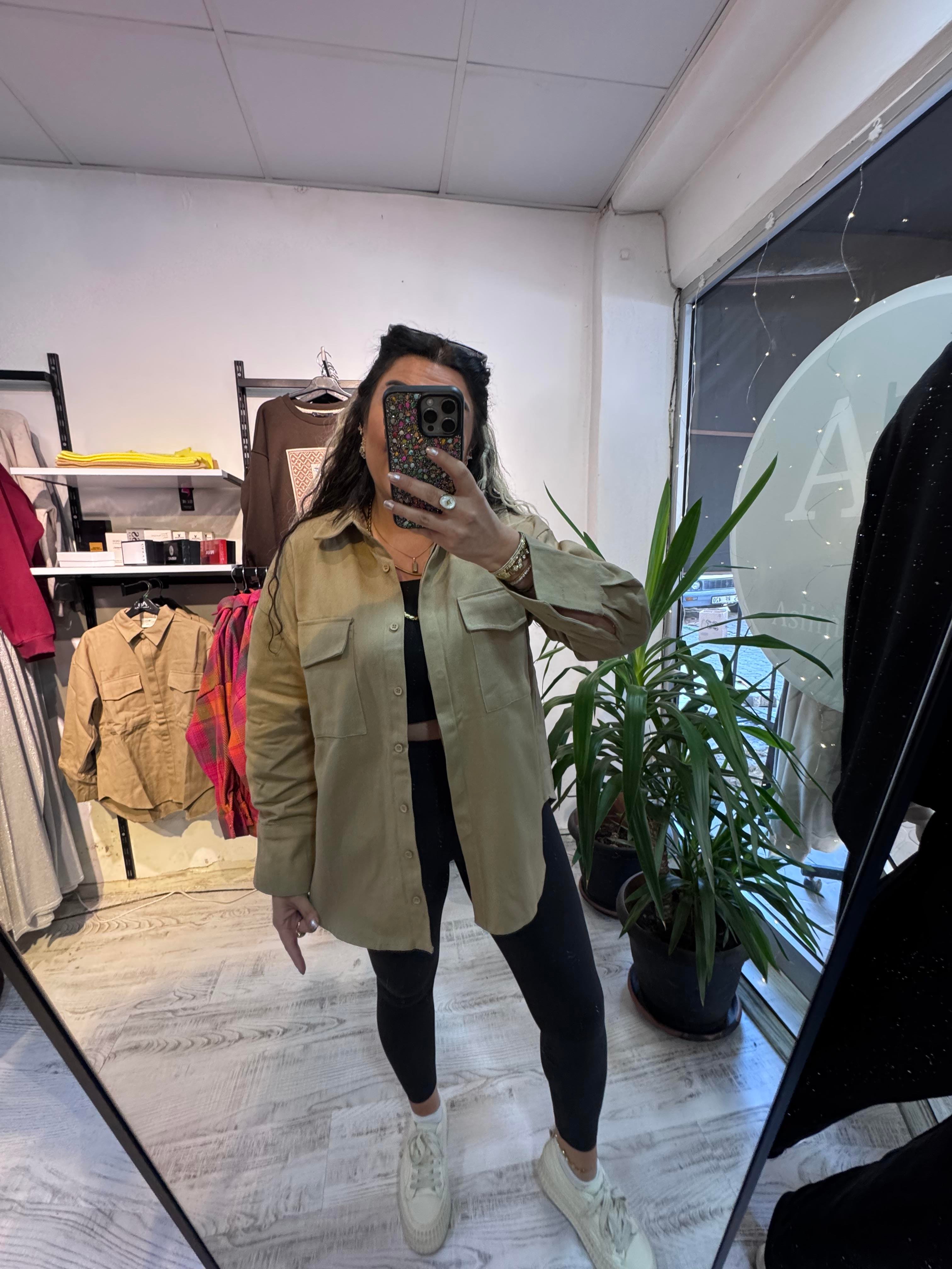 Gabardin Kumaş Gömlek Ceket