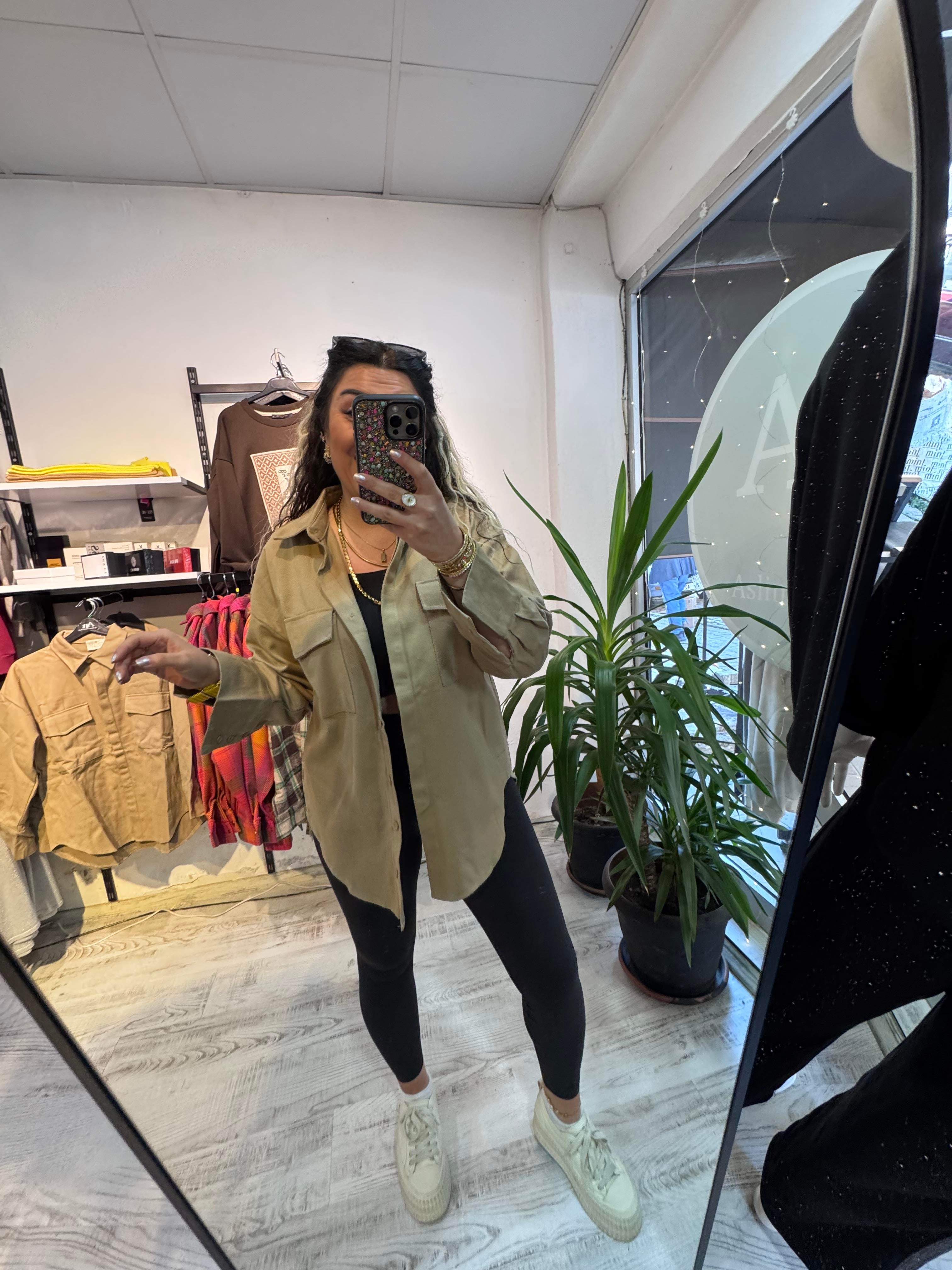 Gabardin Kumaş Gömlek Ceket