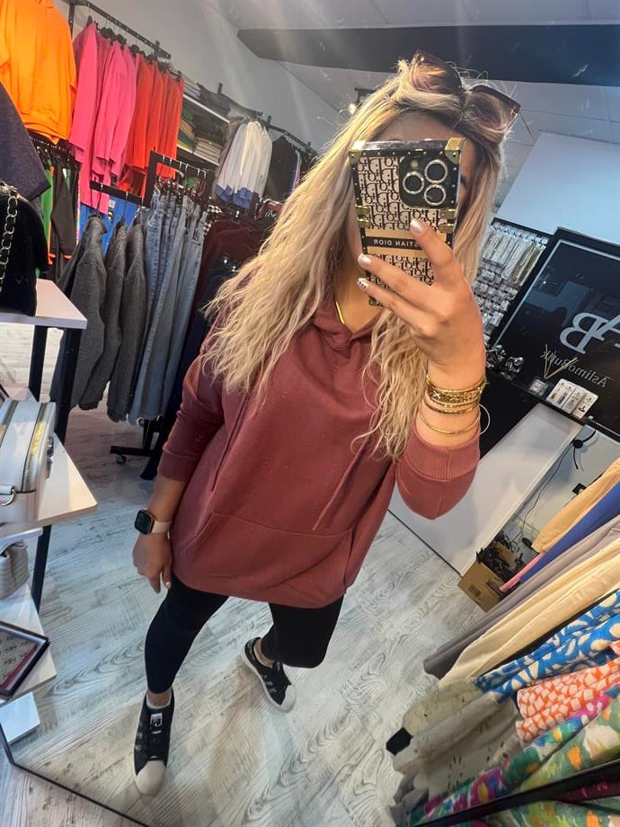 gül kurusu sweatshirt