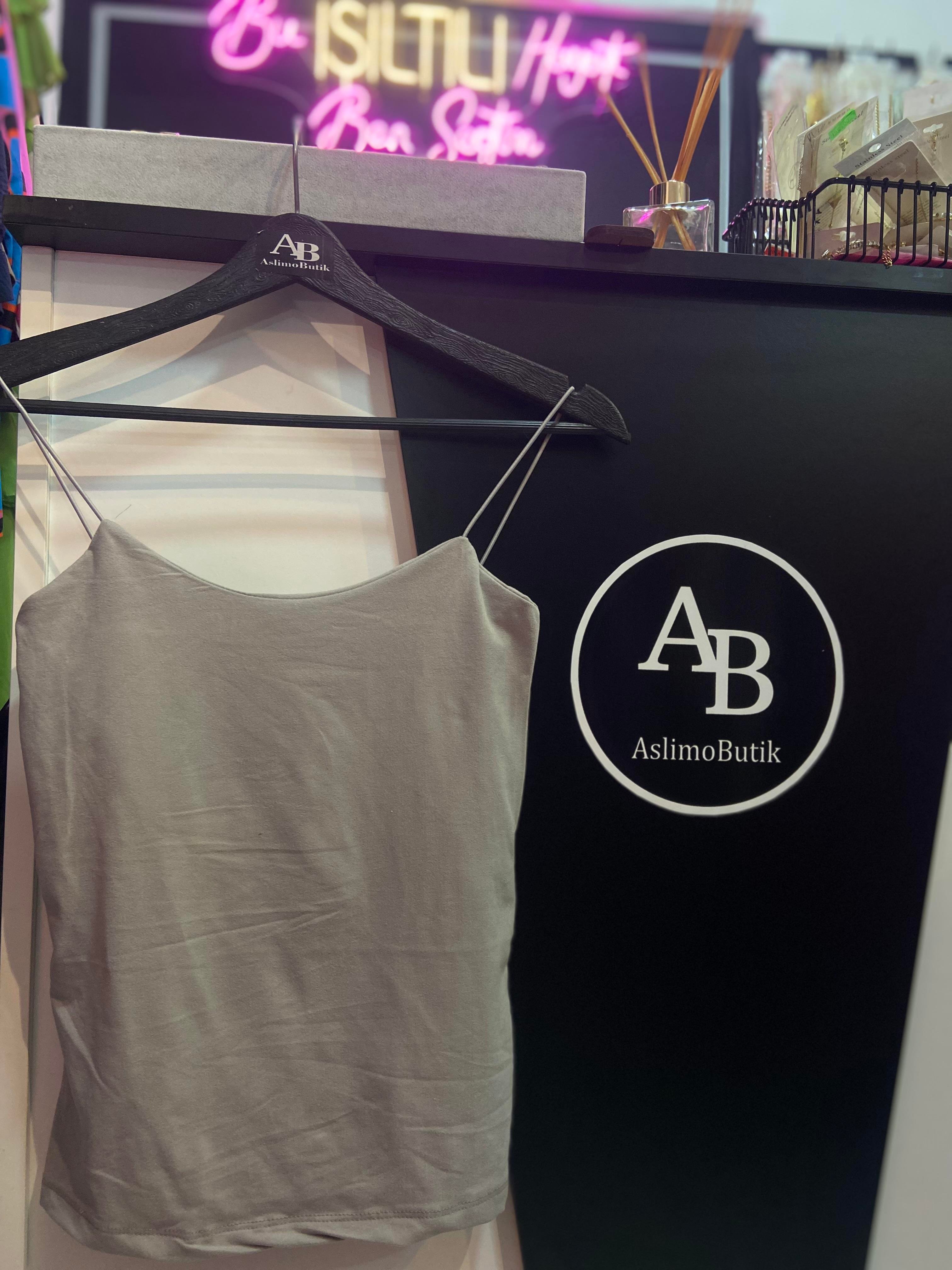 İp Askılı Gri Atlet