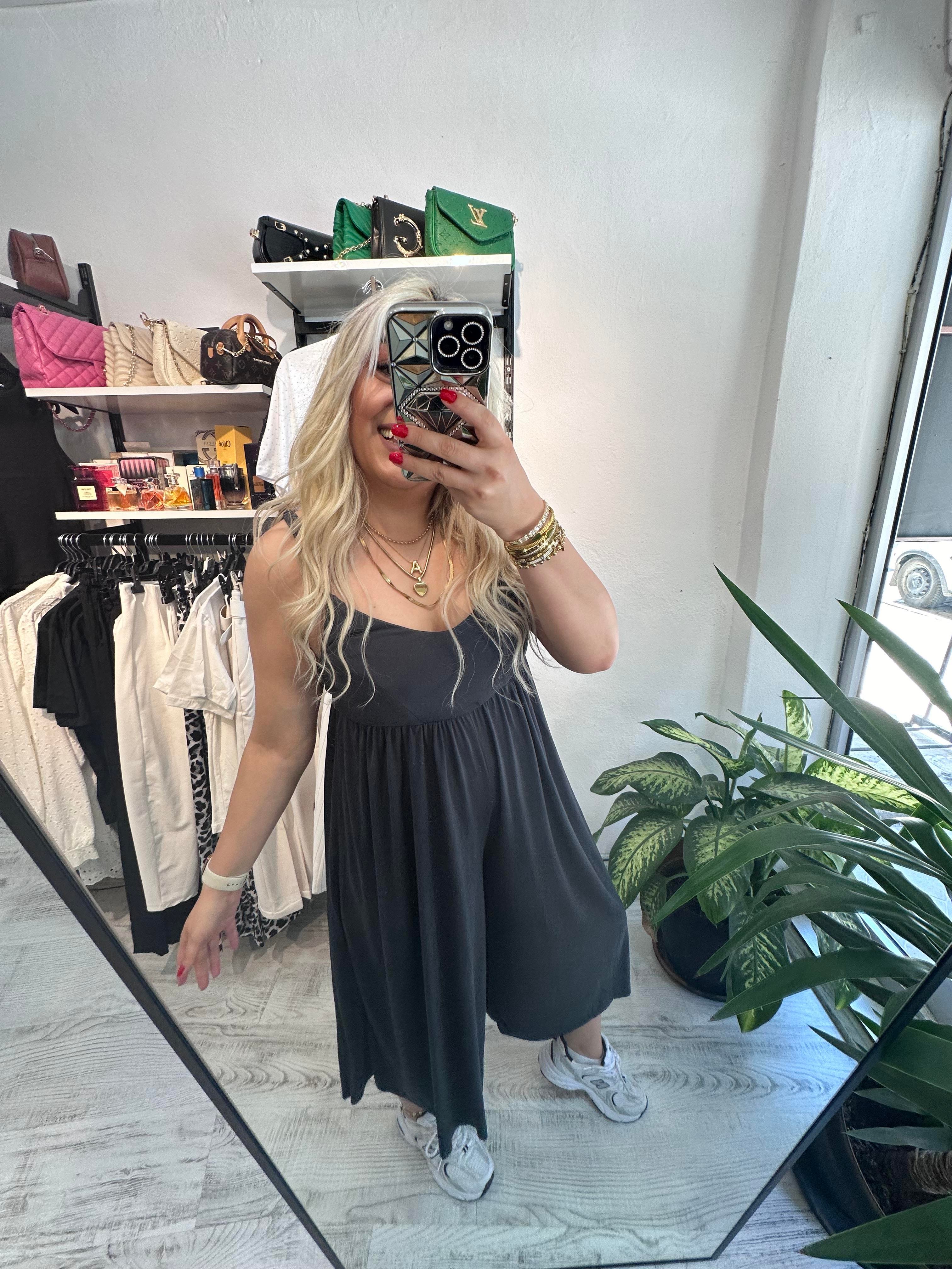 İp Askılı Oysho Kumaş Füme Tulum