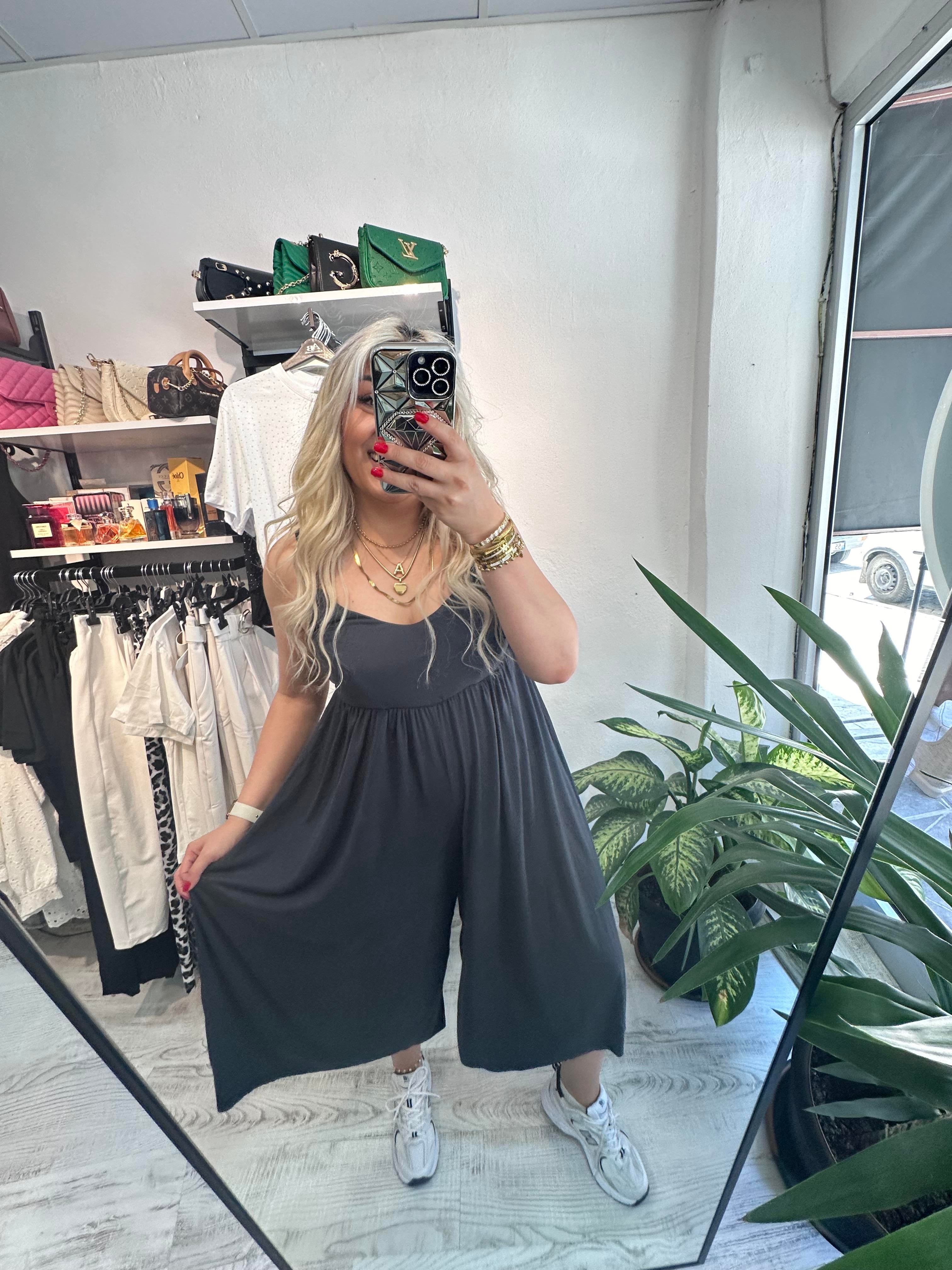 İp Askılı Oysho Kumaş Füme Tulum