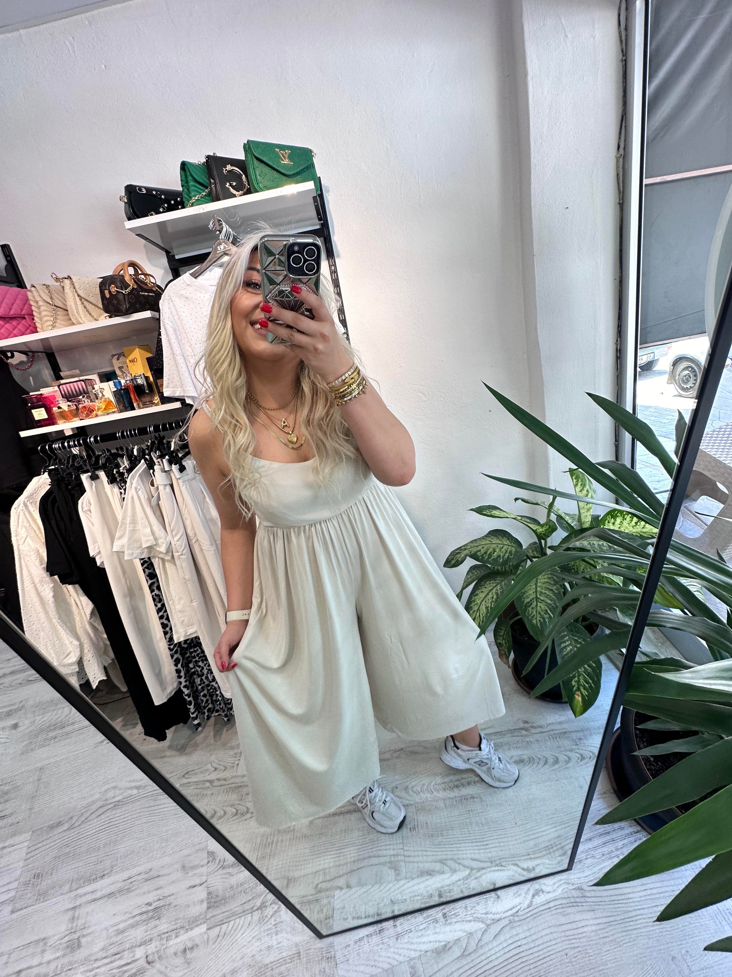 İp Askılı Oysho Kumaş Taş Tulum