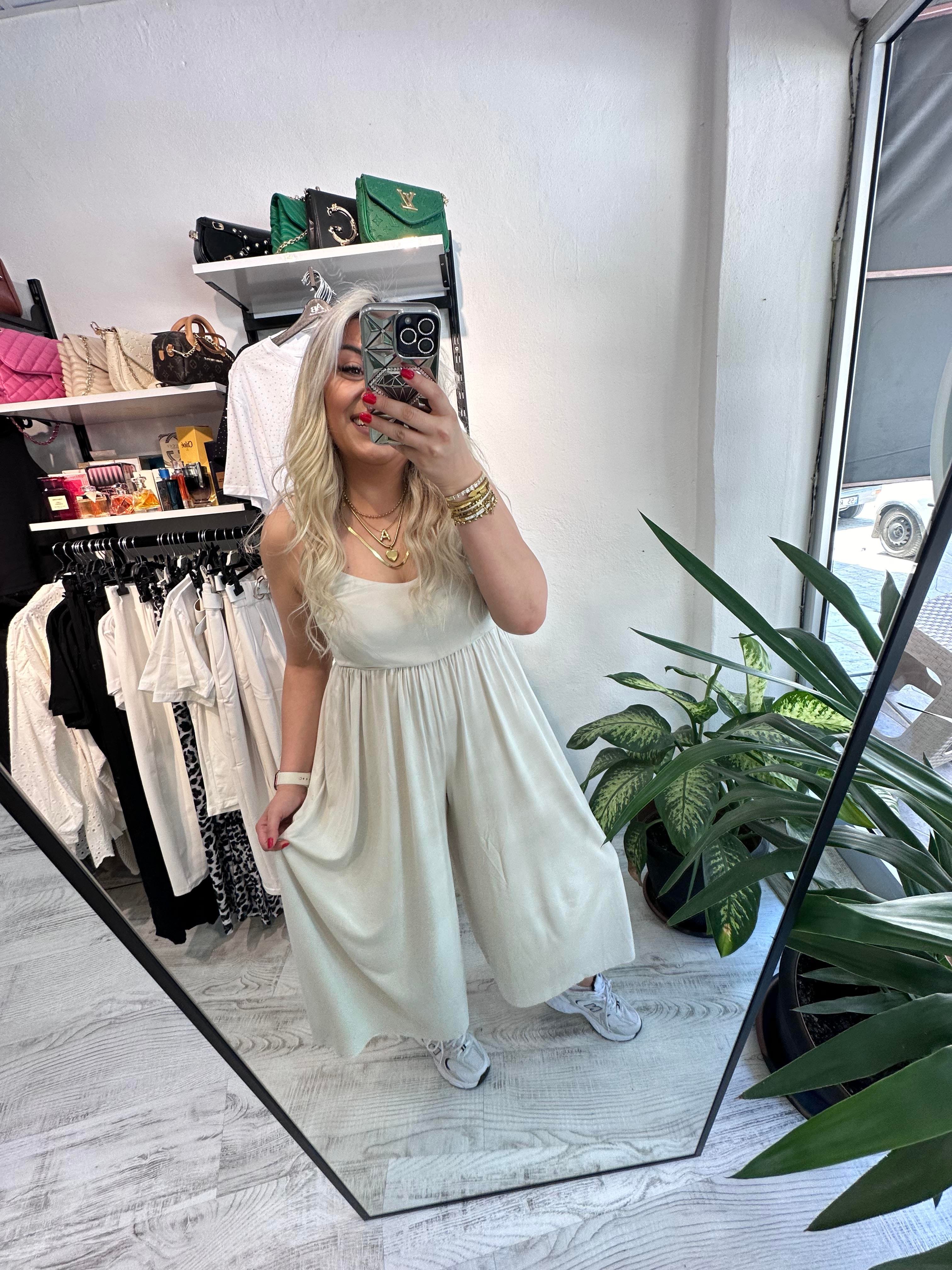 İp Askılı Oysho Kumaş Taş Tulum