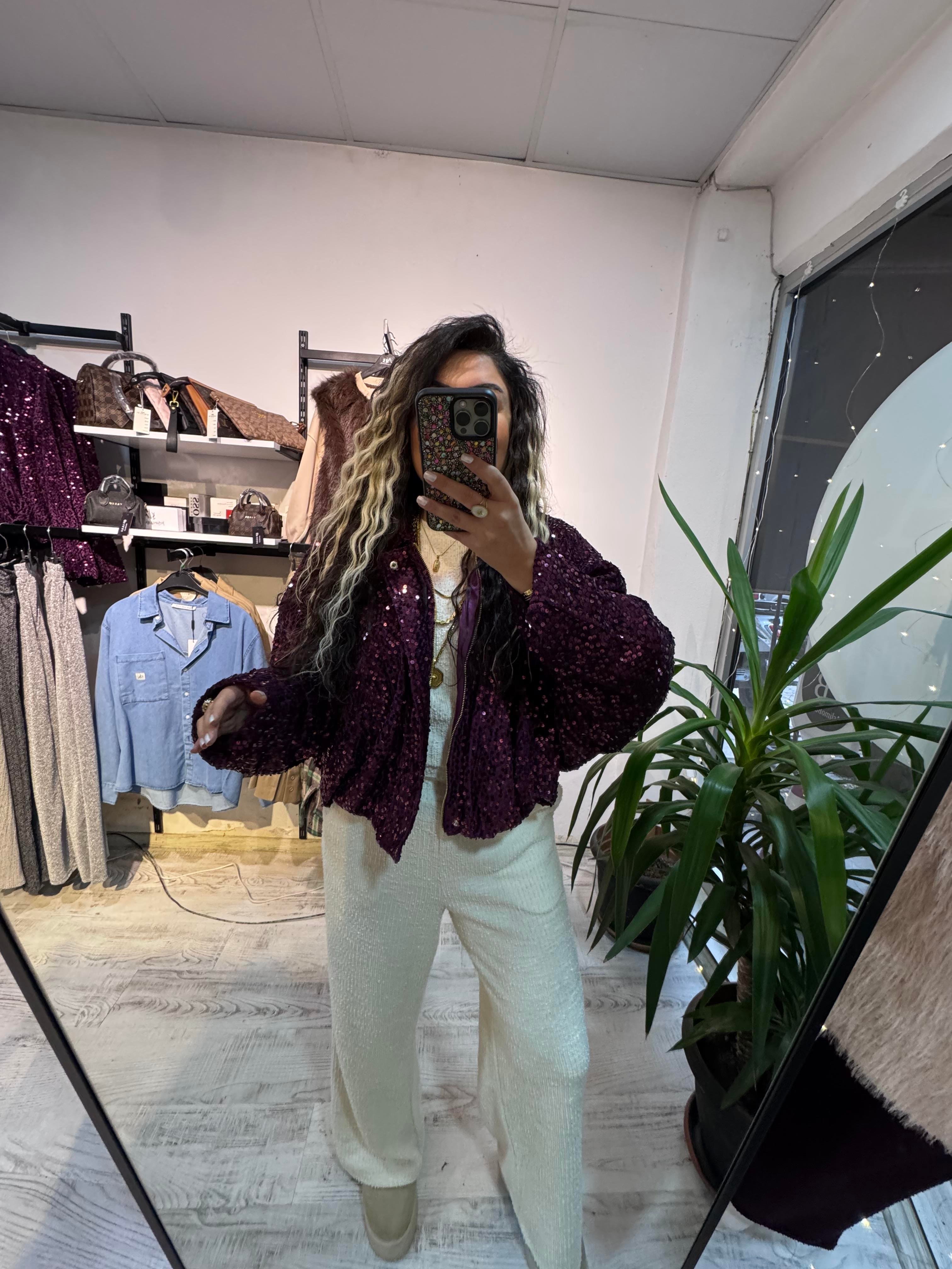 Kadife Payet Bomber Ceket