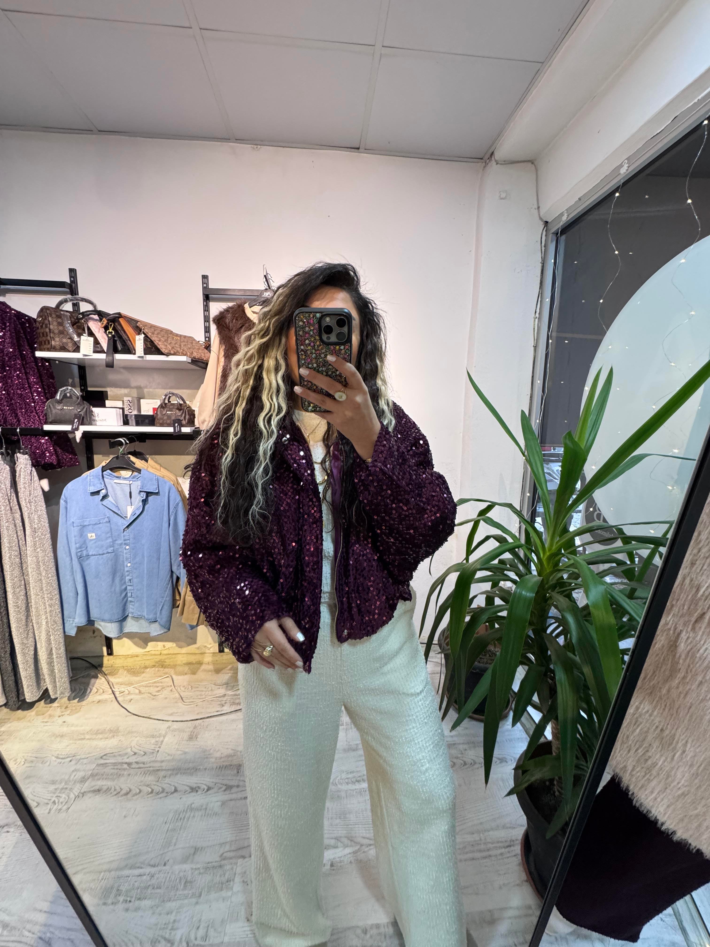 Kadife Payet Bomber Ceket