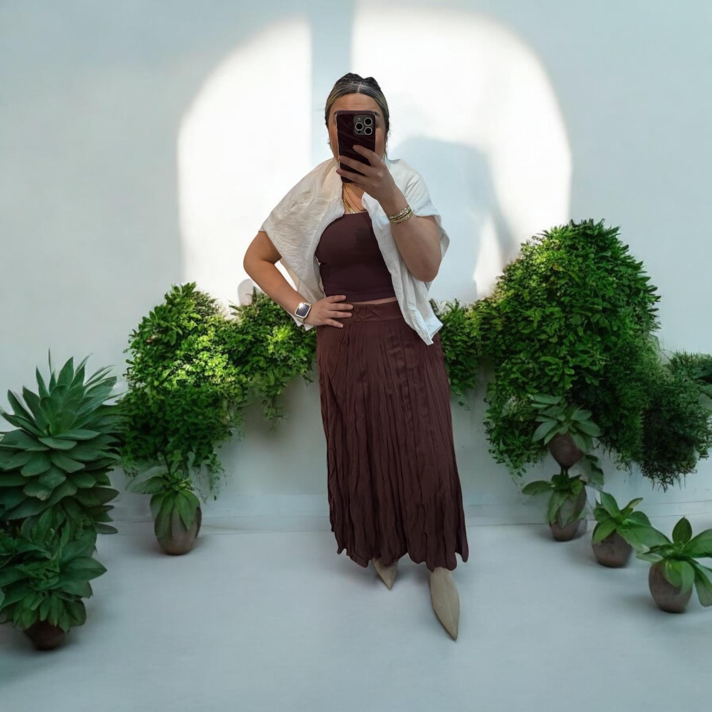 Kahverengi Kraş Etek