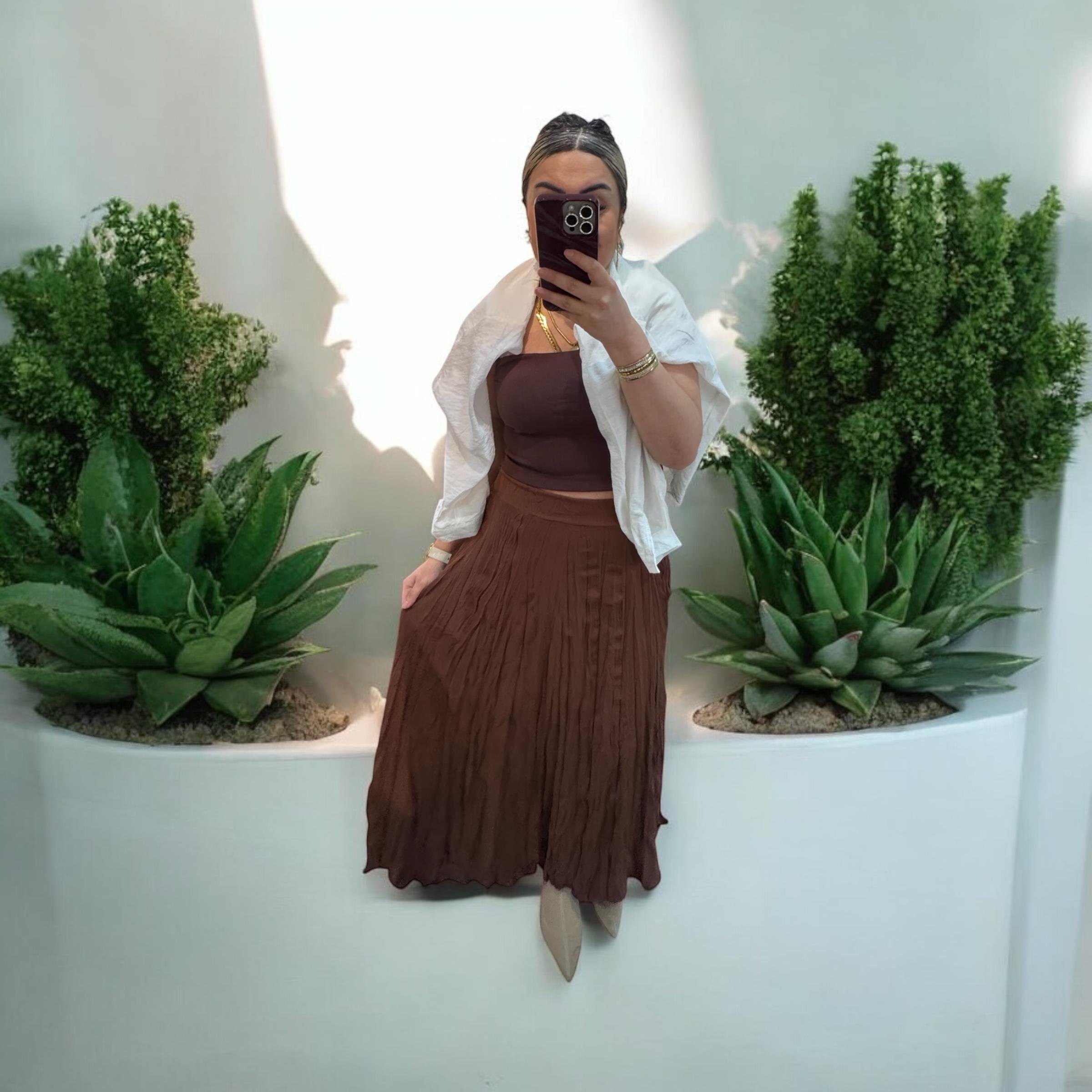 Kahverengi Kraş Etek