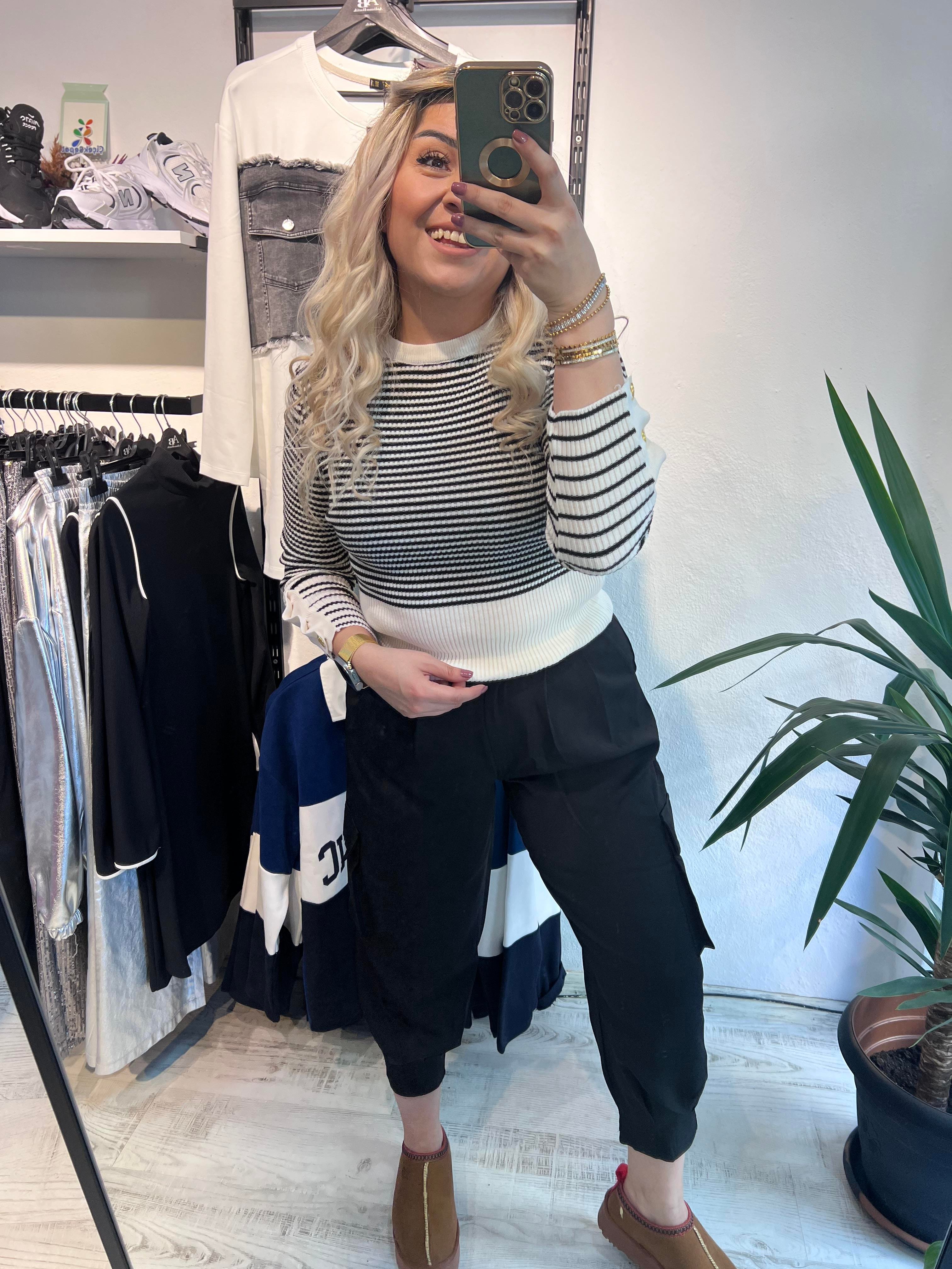 Kargo Cep Sİyah Pantolon