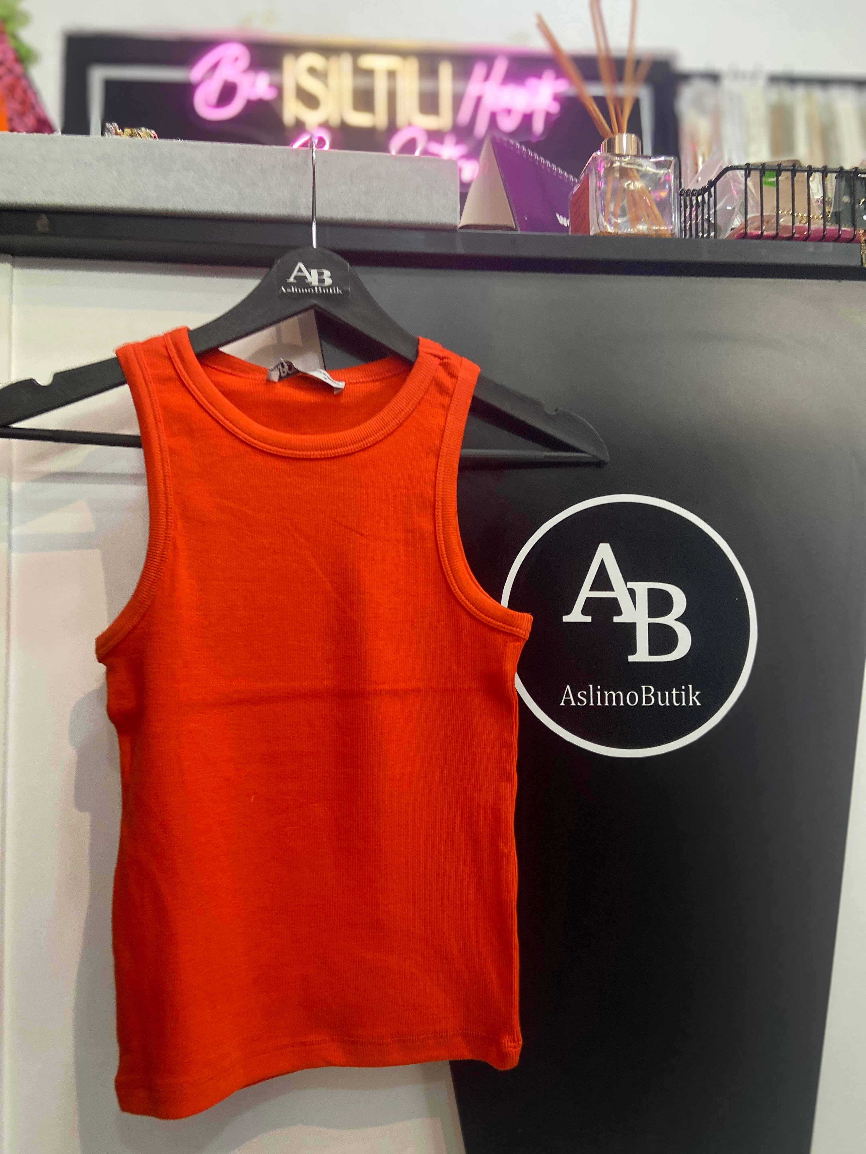 Karol Sıfır Kol Turuncu Atlet