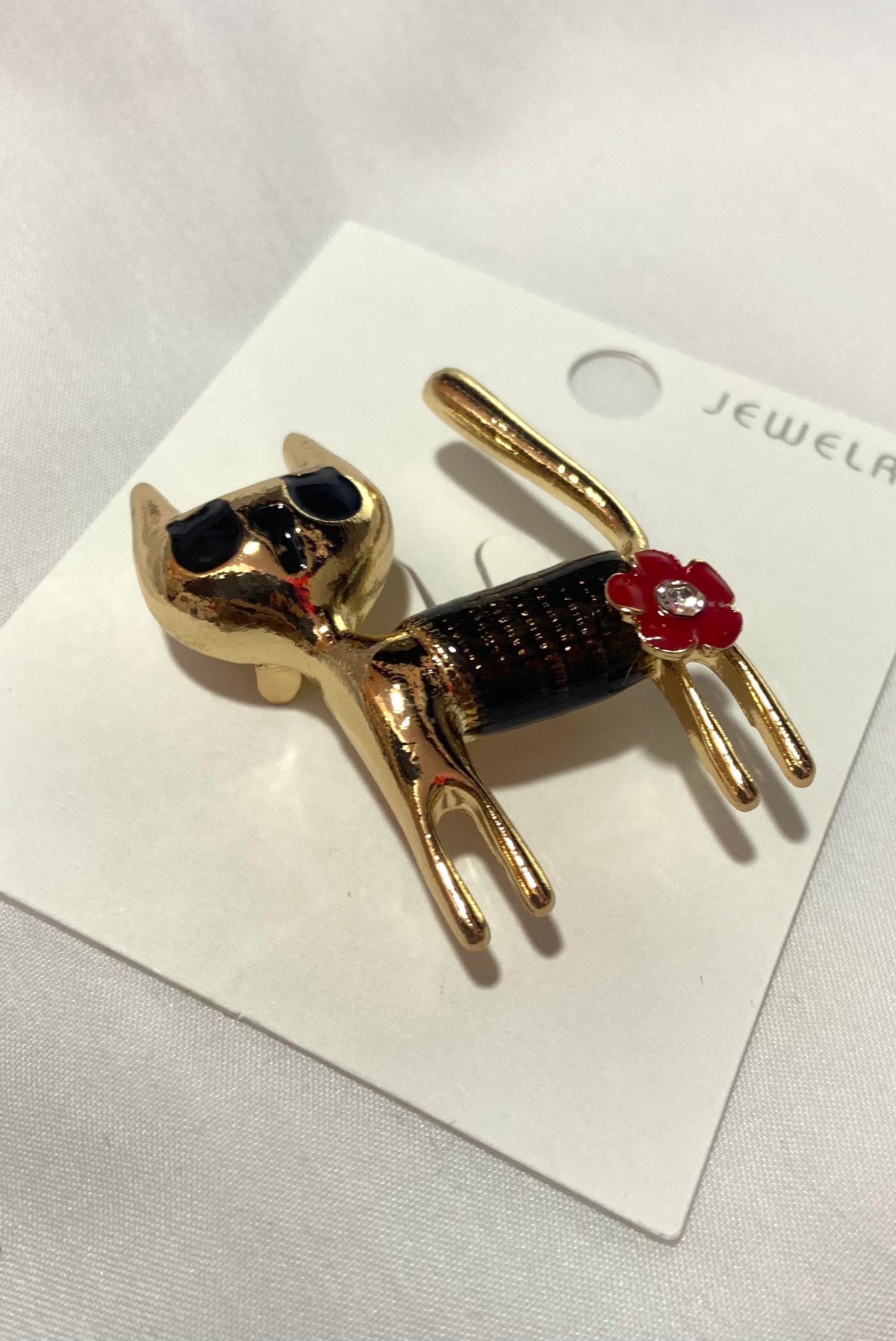 Kedi Figürlü Broş