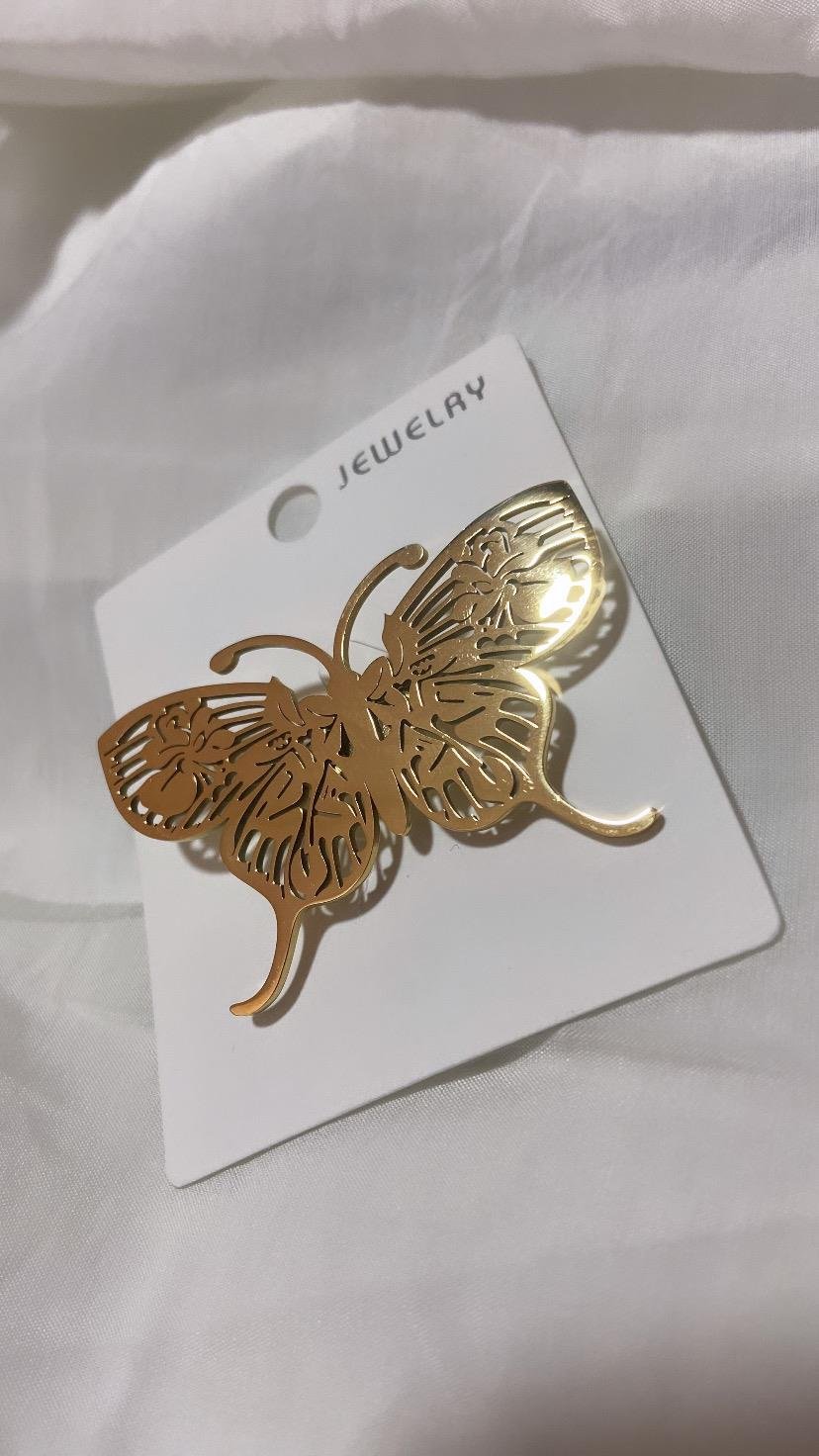 Kelebek Gold Çelik Broş