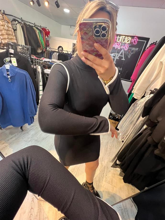 Kısa Ottoman Kumaş Elbise