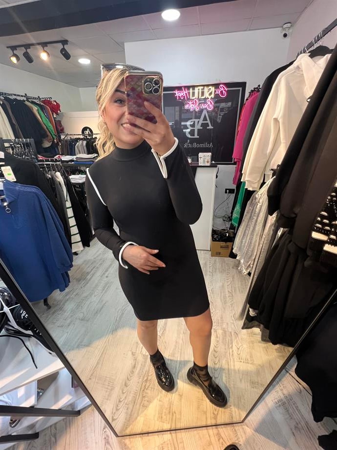 Kısa Ottoman Kumaş Elbise