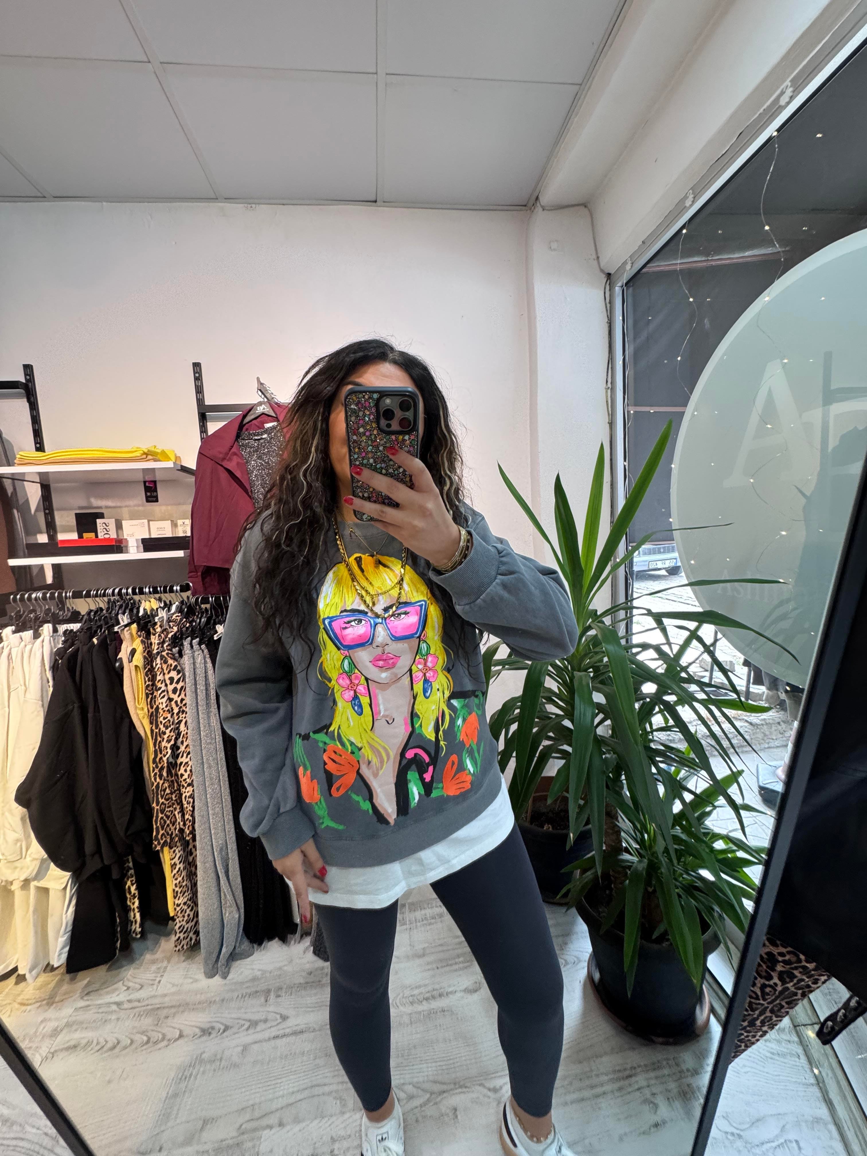 Kız Baskılı MRK Sweat 