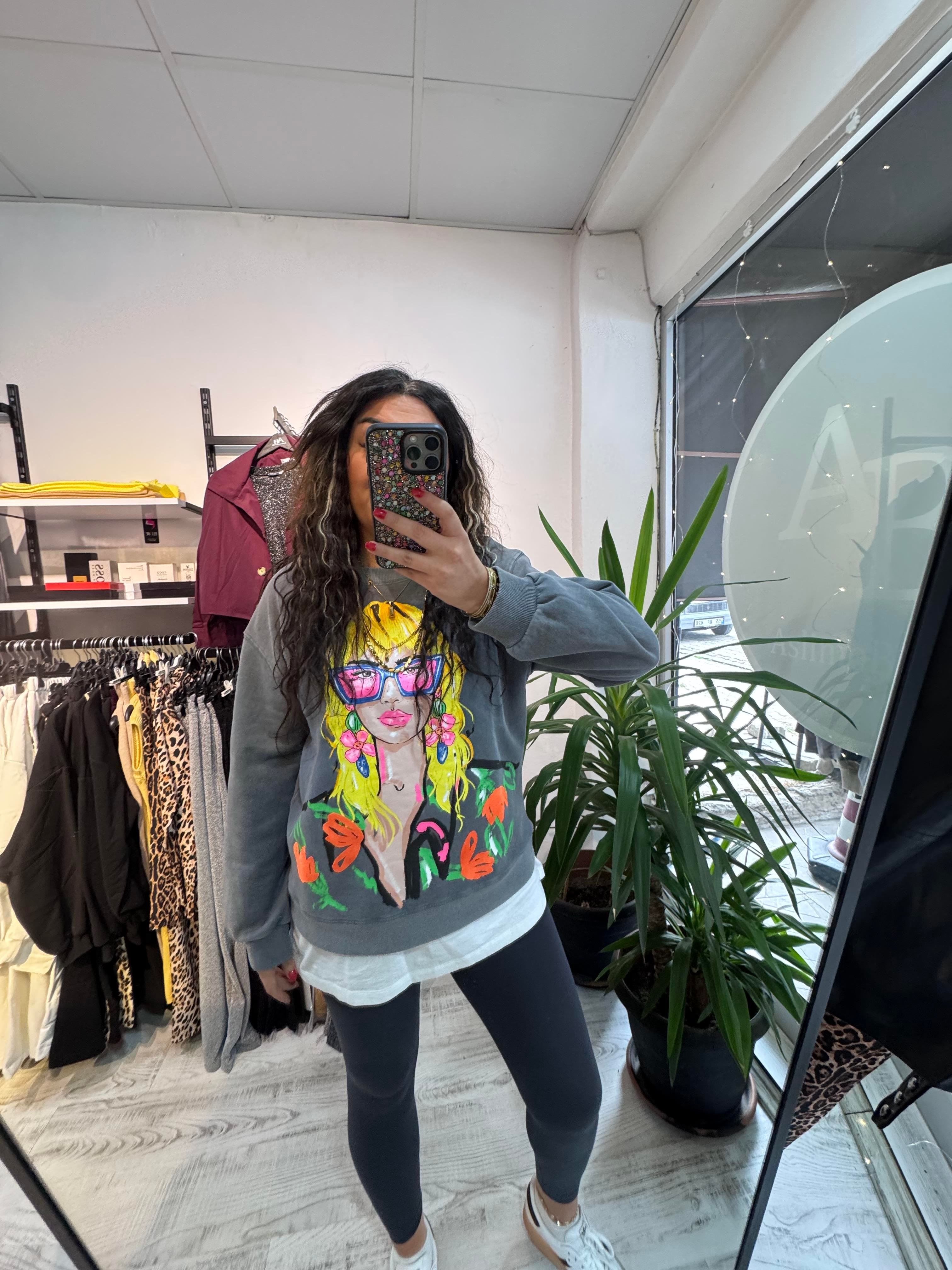 Kız Baskılı MRK Sweat 