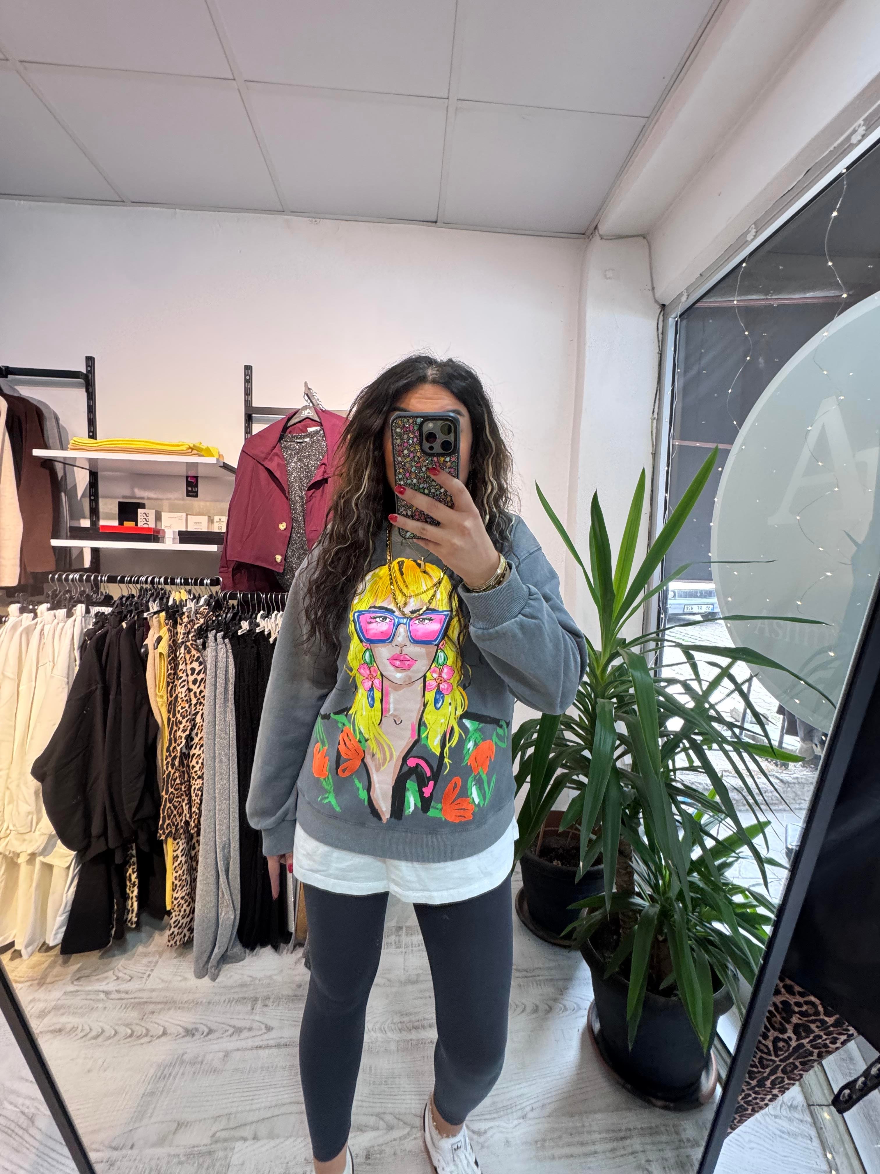 Kız Baskılı MRK Sweat 