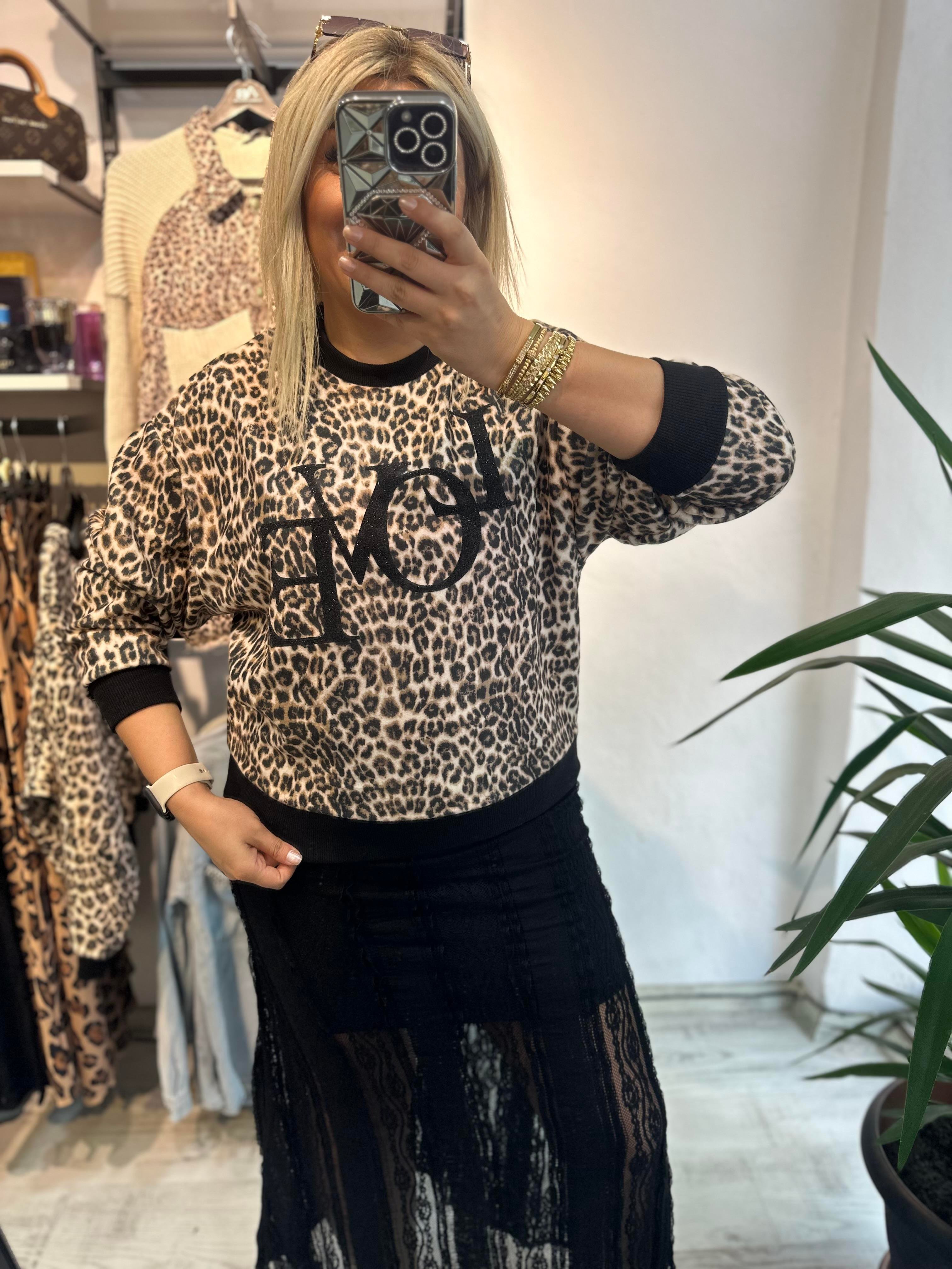 Leoparlı Sweat