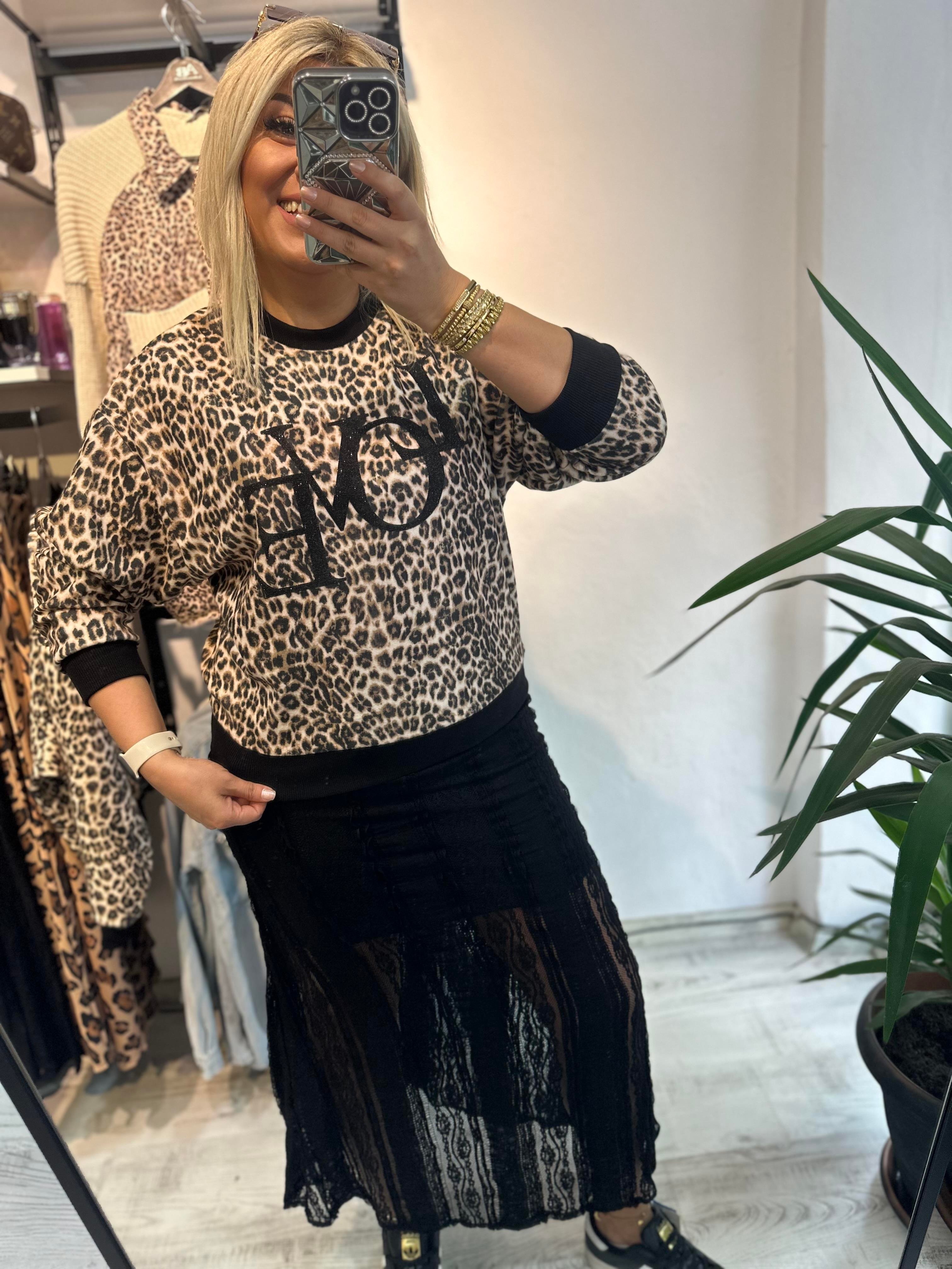 Leoparlı Sweat