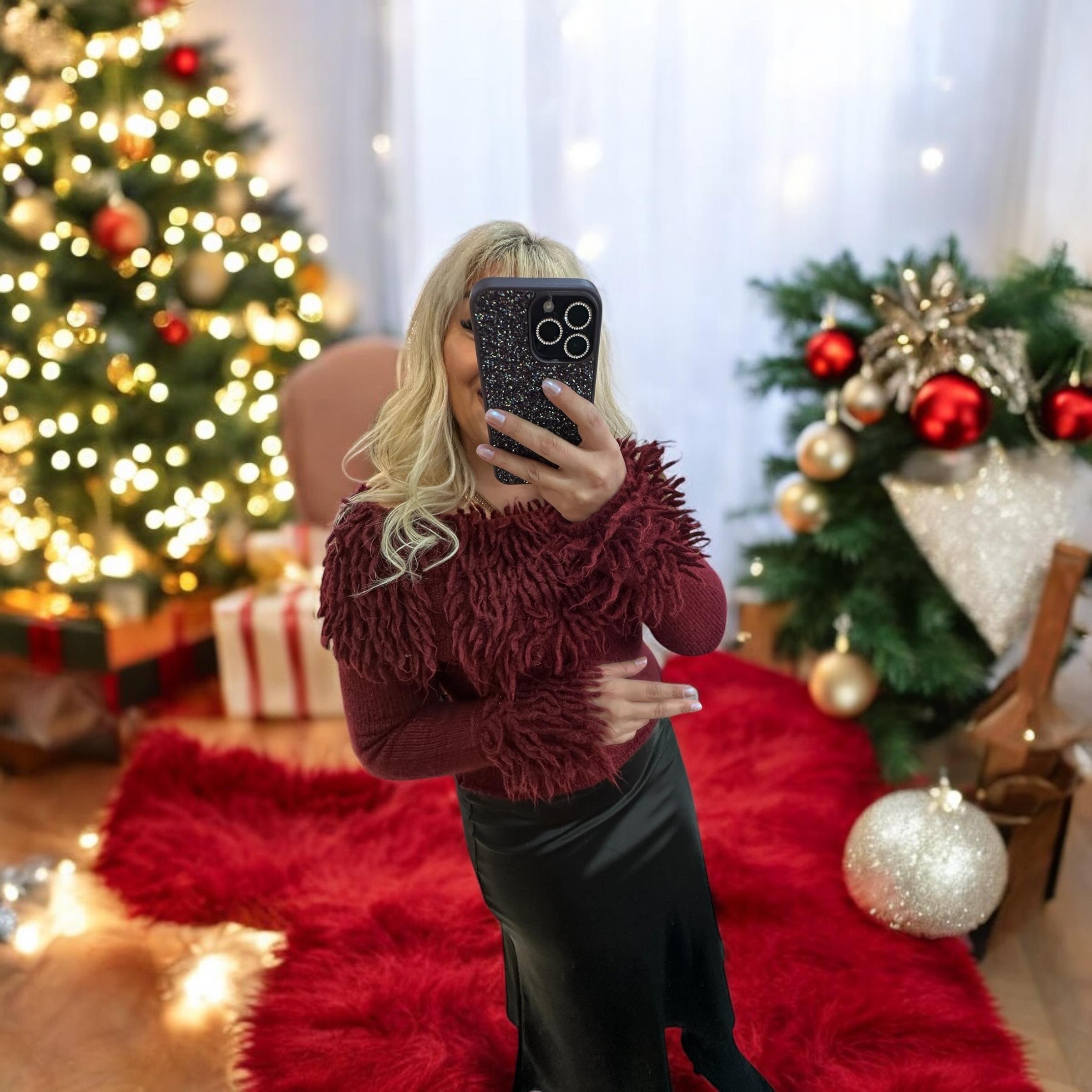 Madonna Yaka Püsküllü Triko Kazak