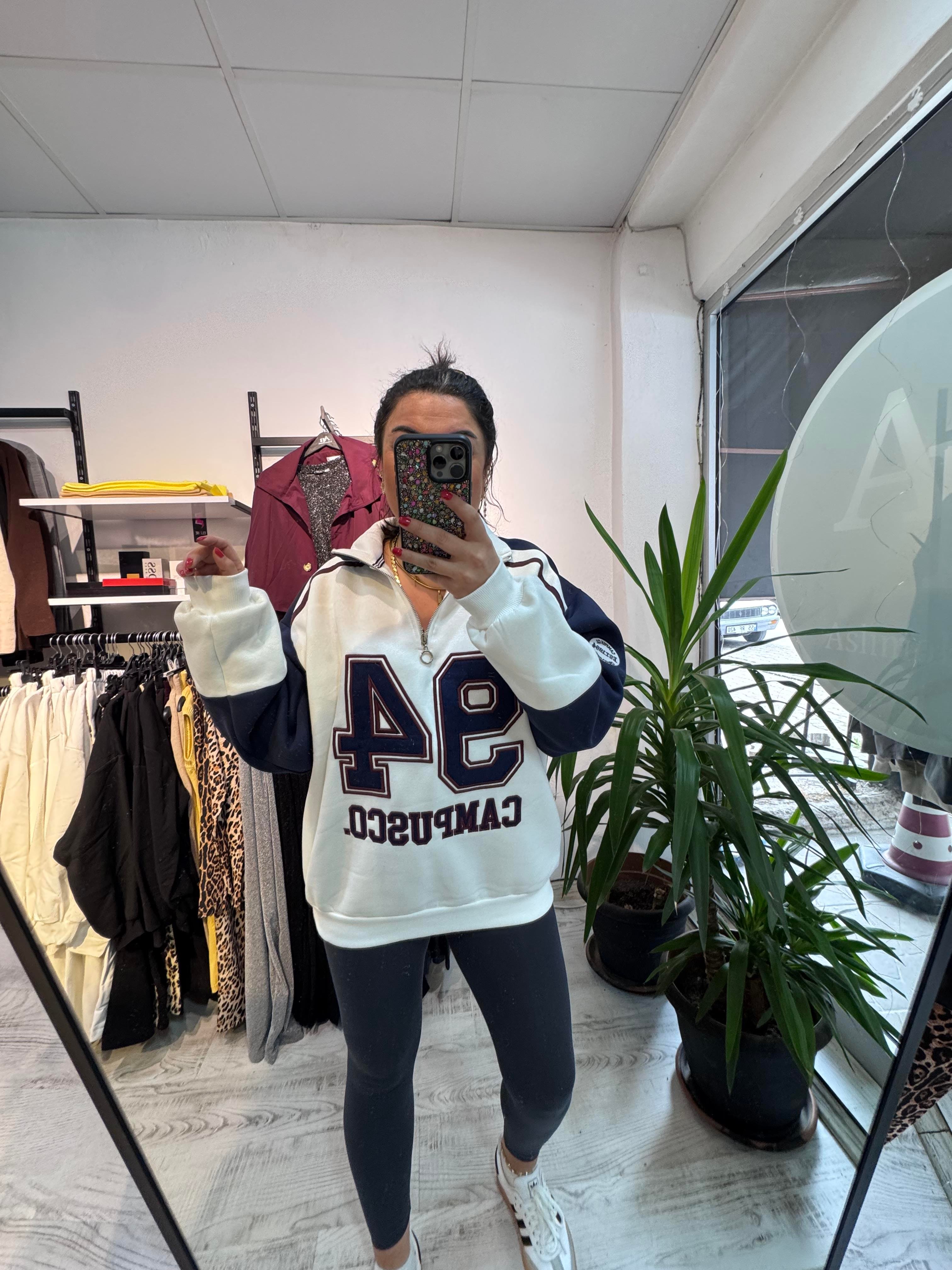 Marka Model Fermuar Detaylı Sweat