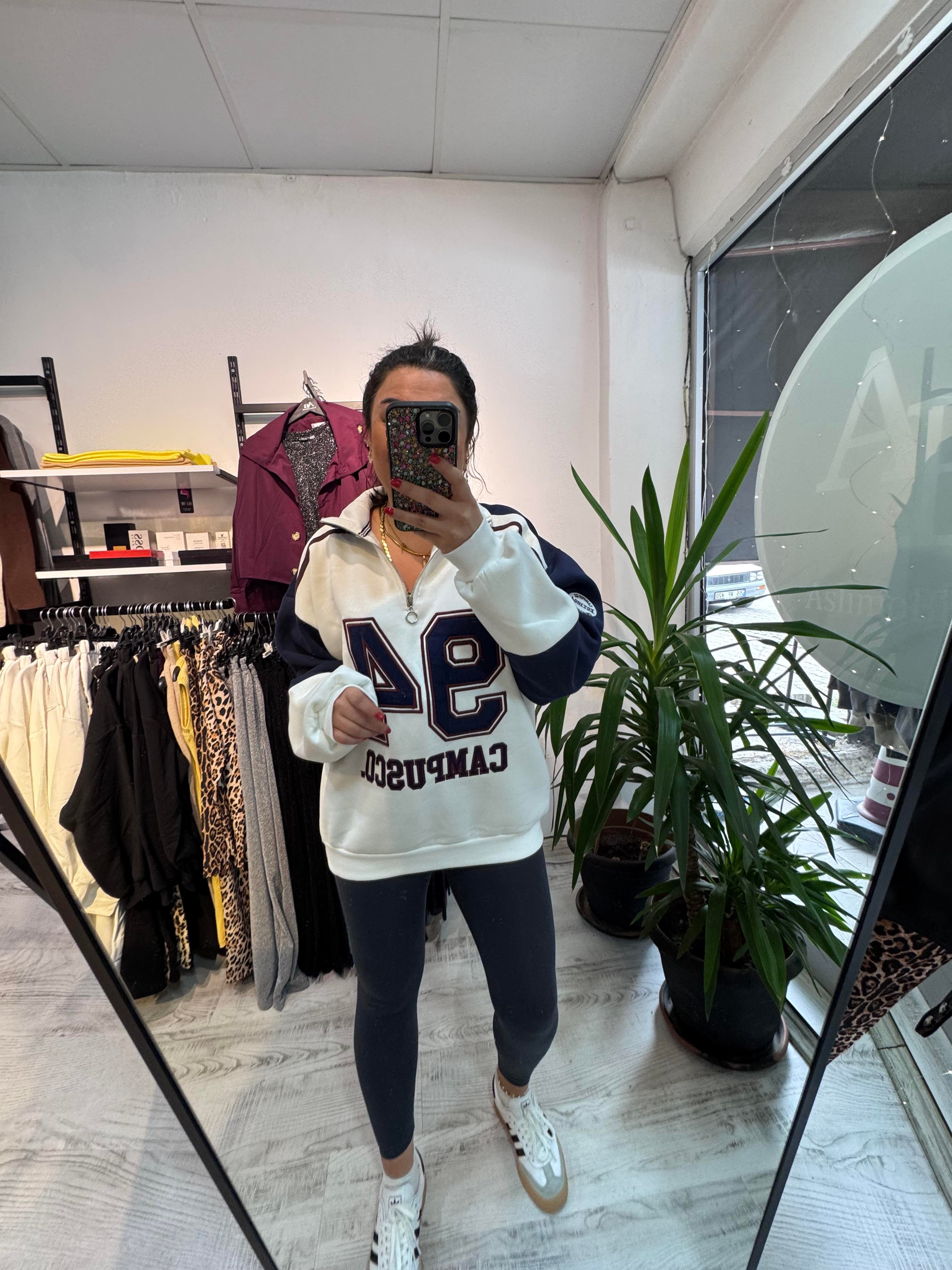 Marka Model Fermuar Detaylı Sweat