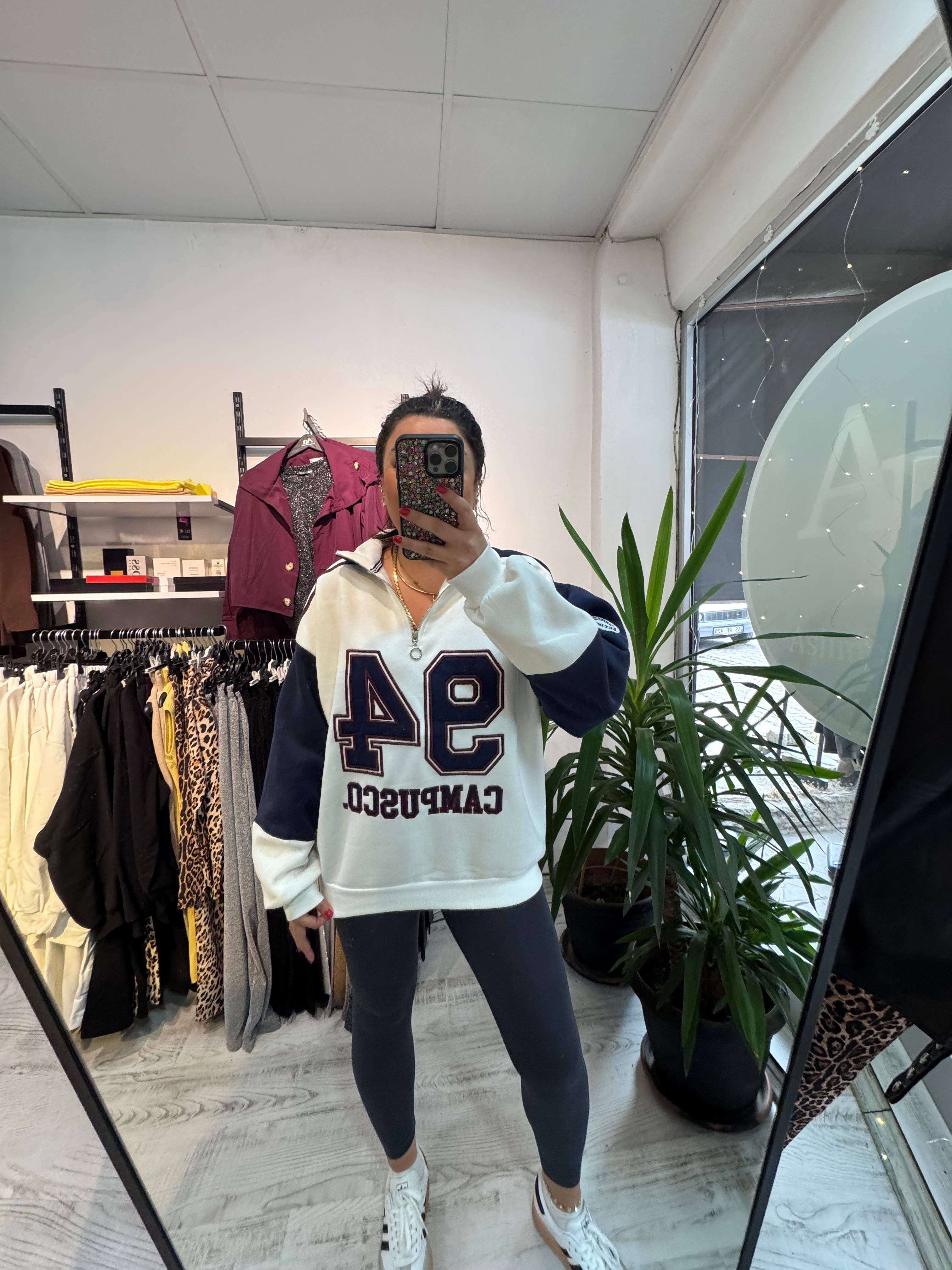 Marka Model Fermuar Detaylı Sweat