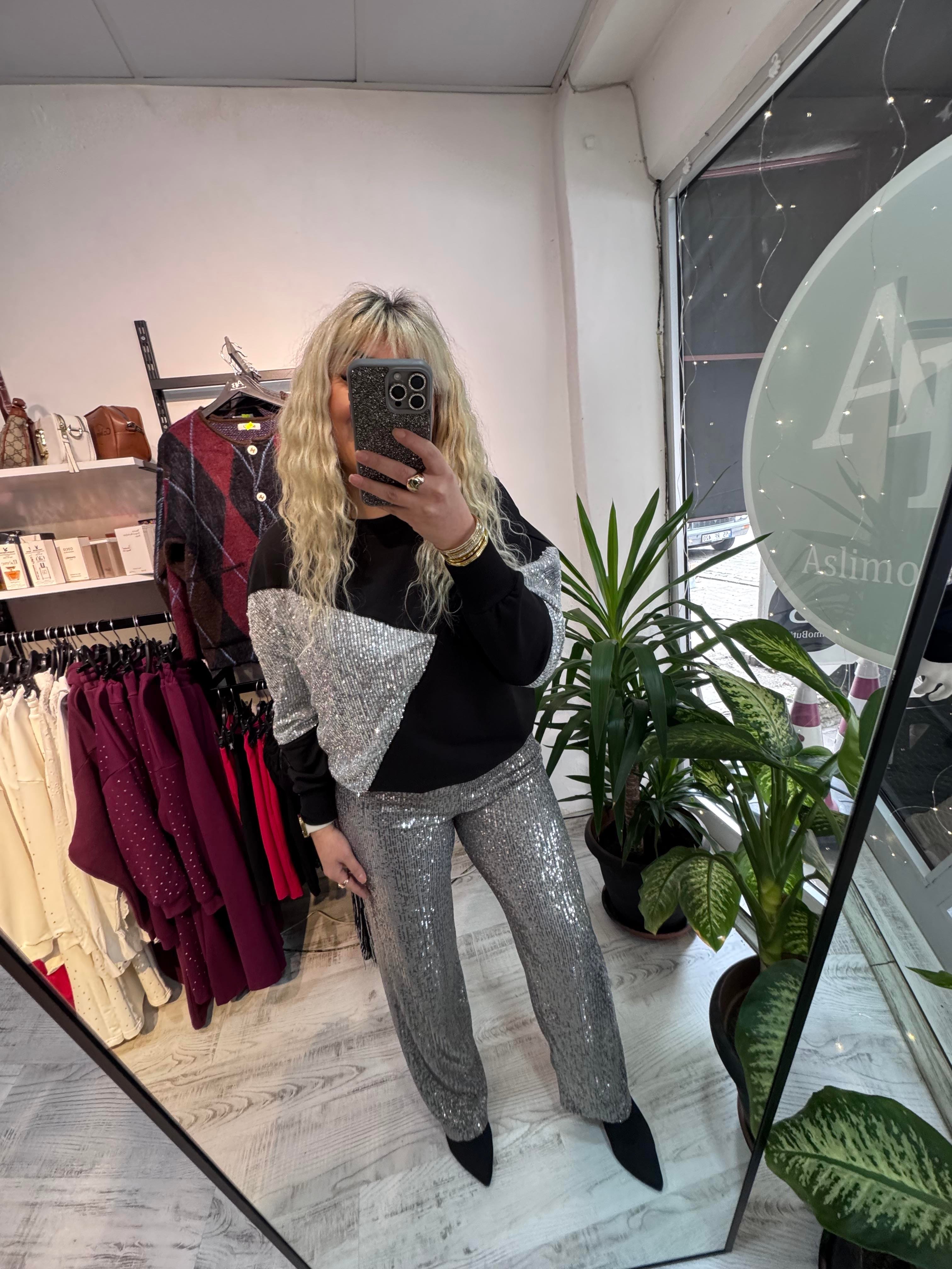 Marka Model Payet Detaylı Tasarım Sweat