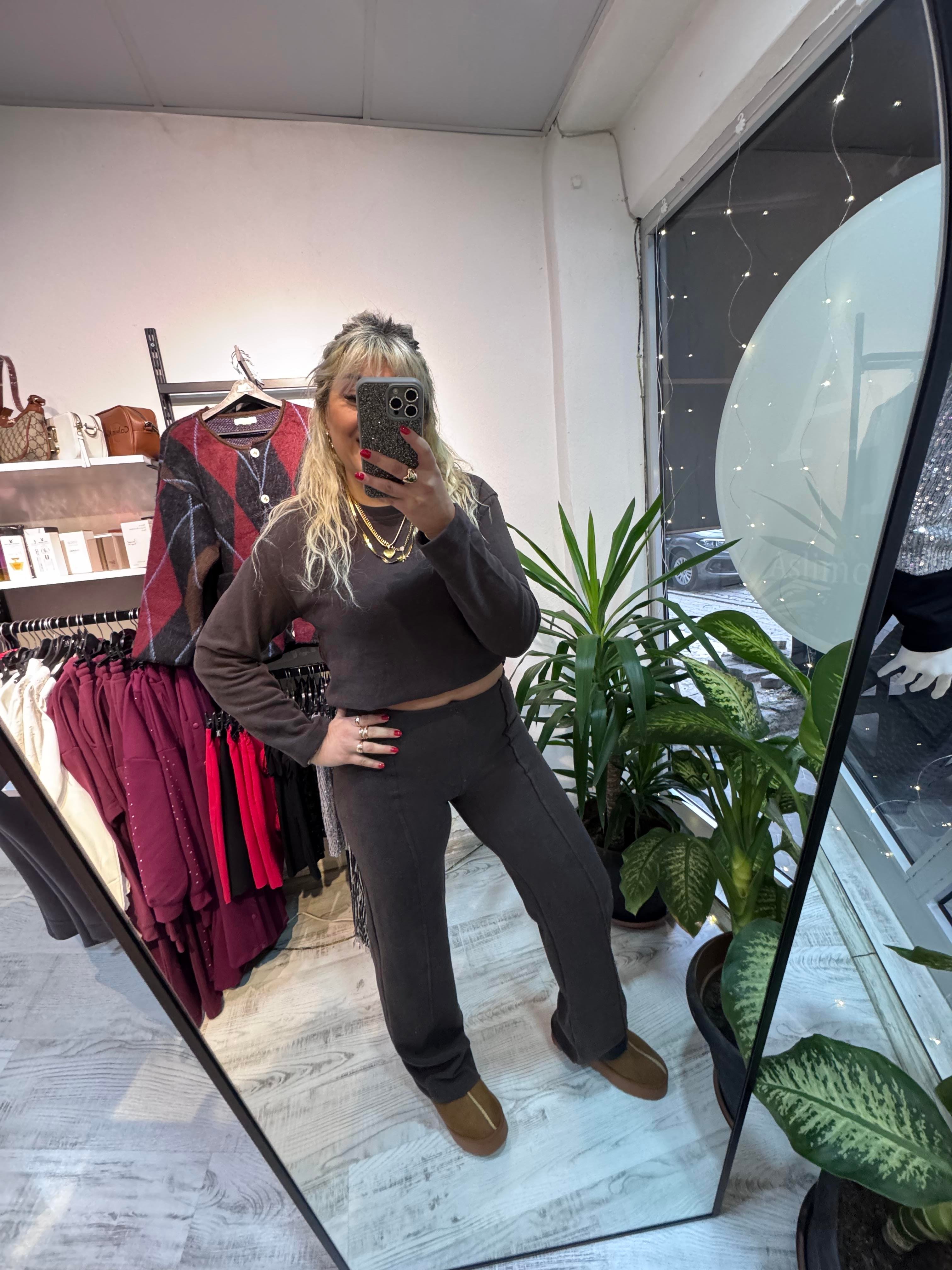 Marka Model Selanik Kumaş Kahverengi Takım