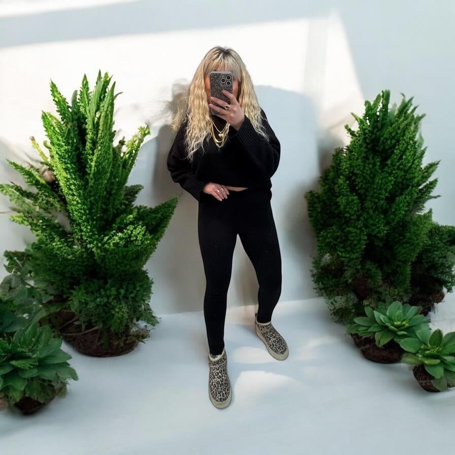 Marka Model Taşlı Çelik Tayt Pantolon