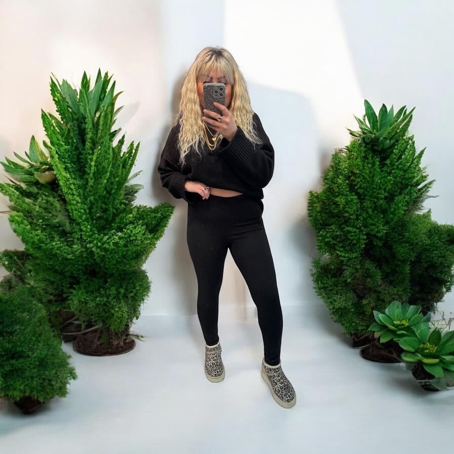 Marka Model Taşlı Çelik Tayt Pantolon