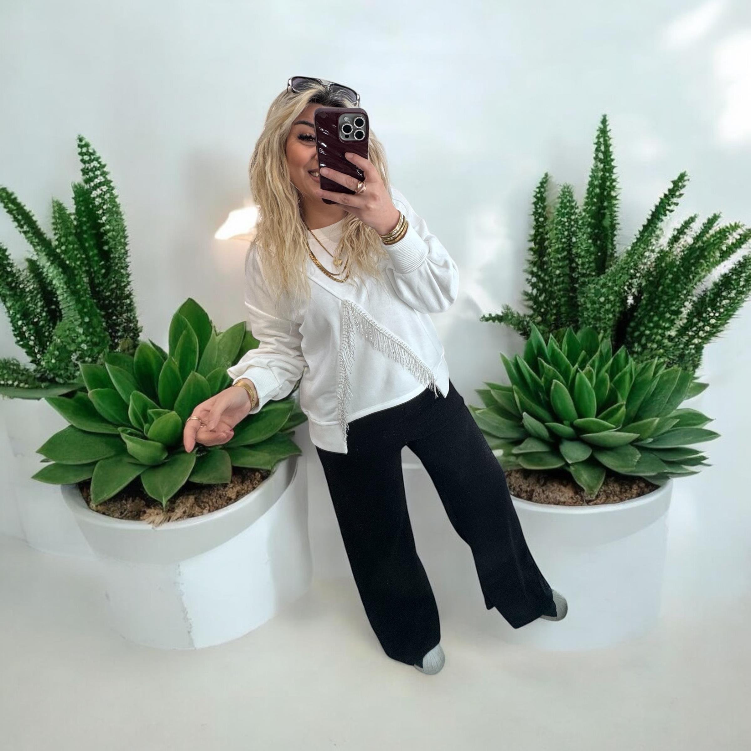 Marka Model V Taş Beyaz Sweat