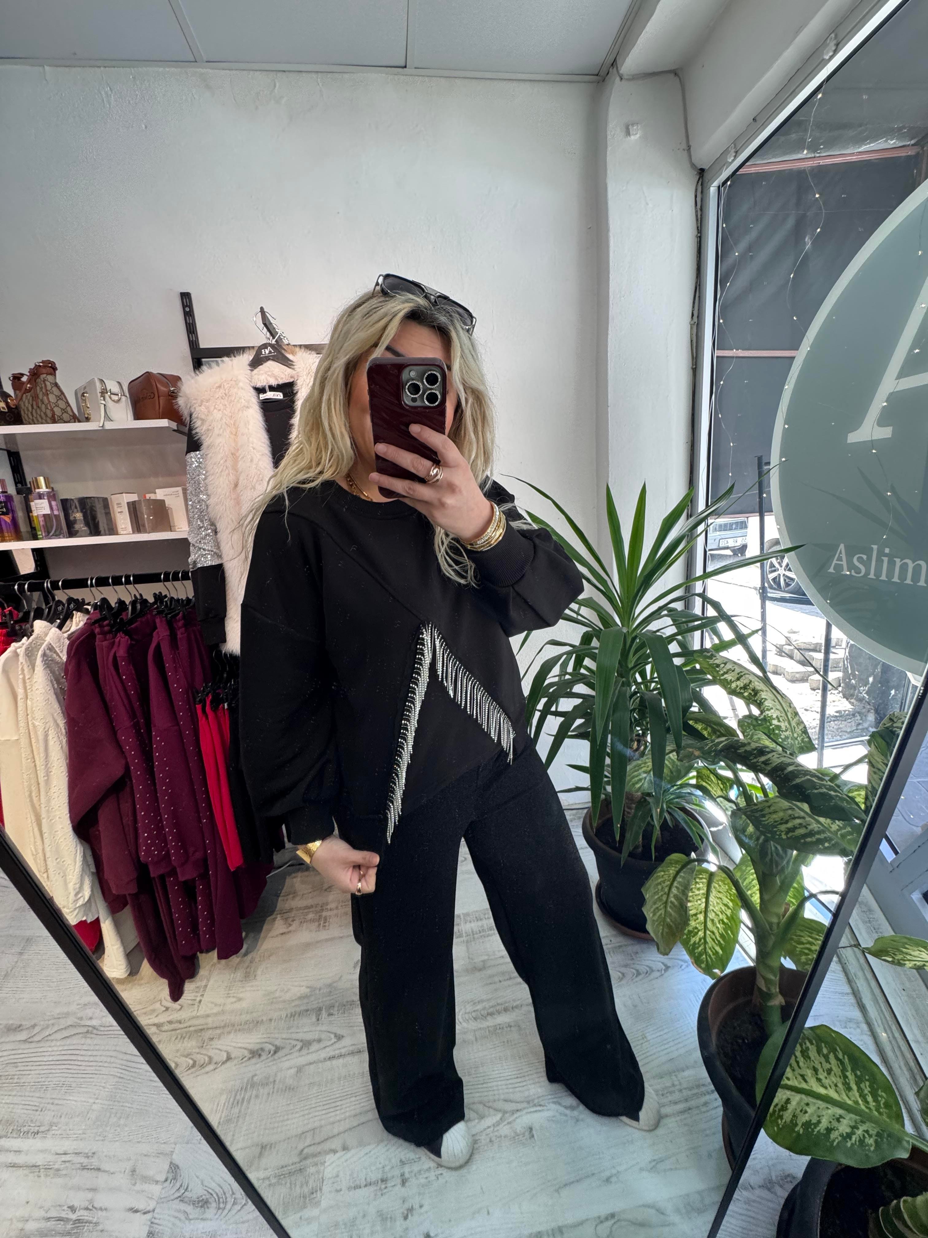 Marka Model V Taş Siyah Sweat 