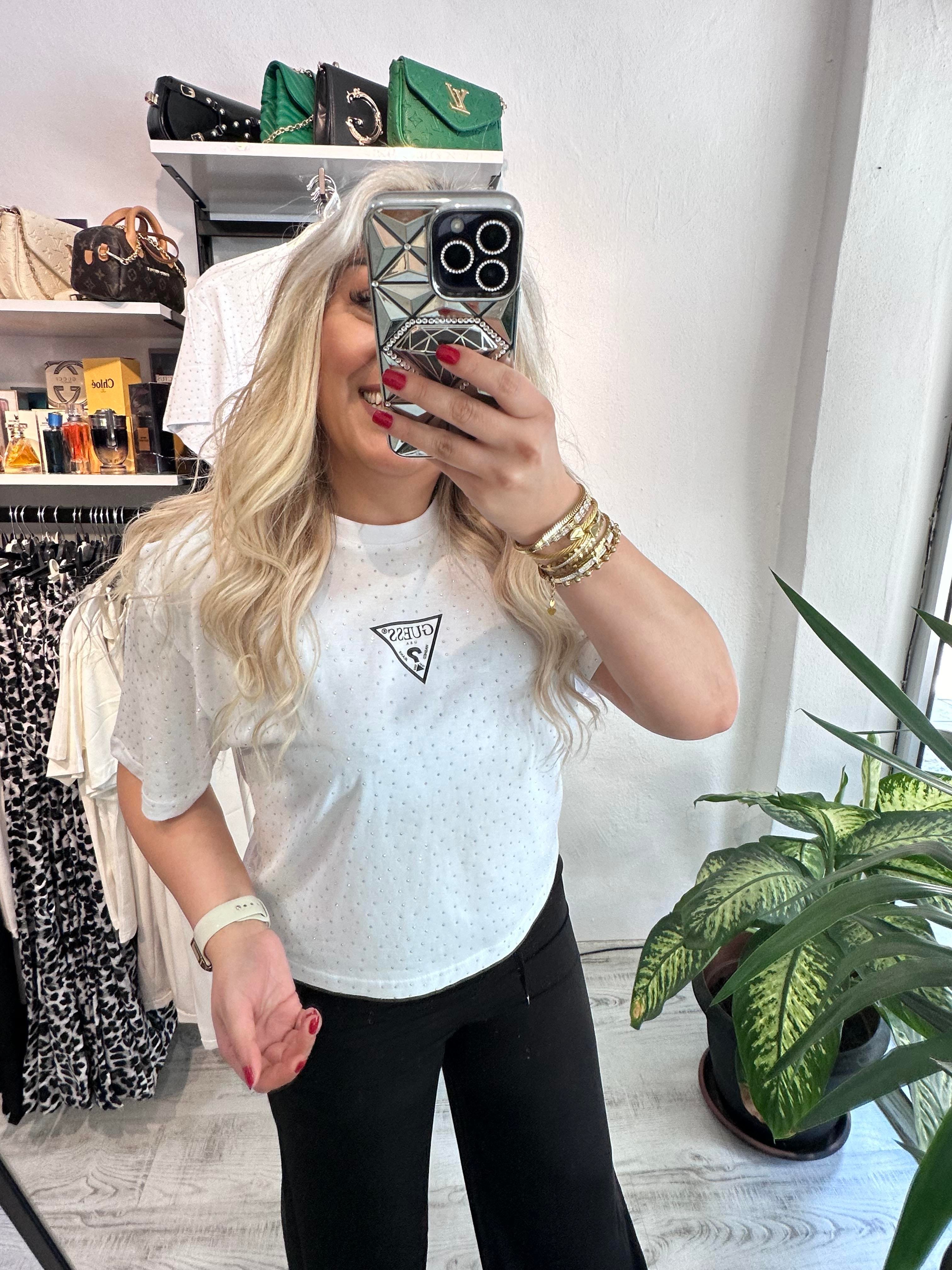 Mrk Model Beyaz Taşlı Tshirt