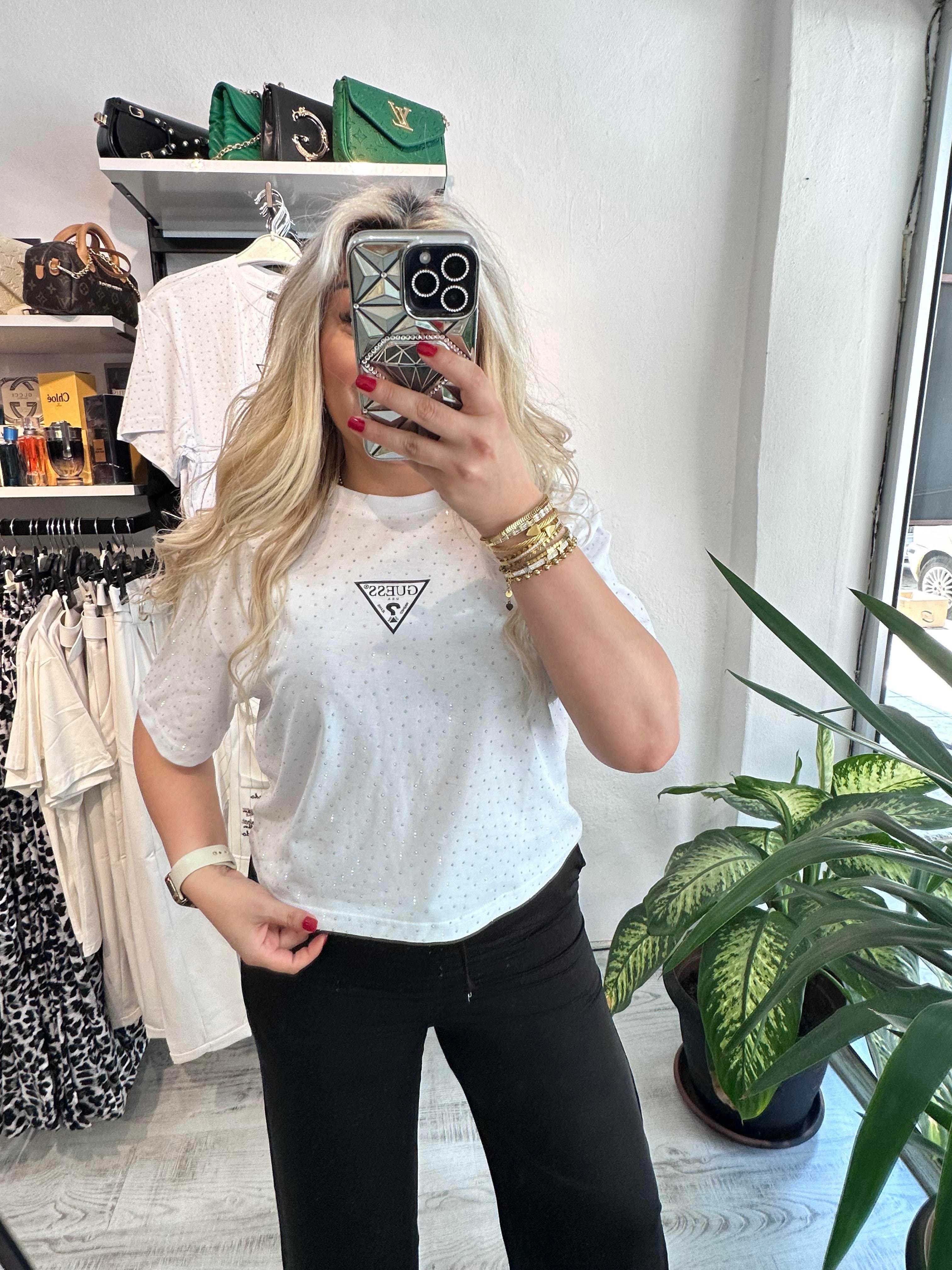 Mrk Model Beyaz Taşlı Tshirt