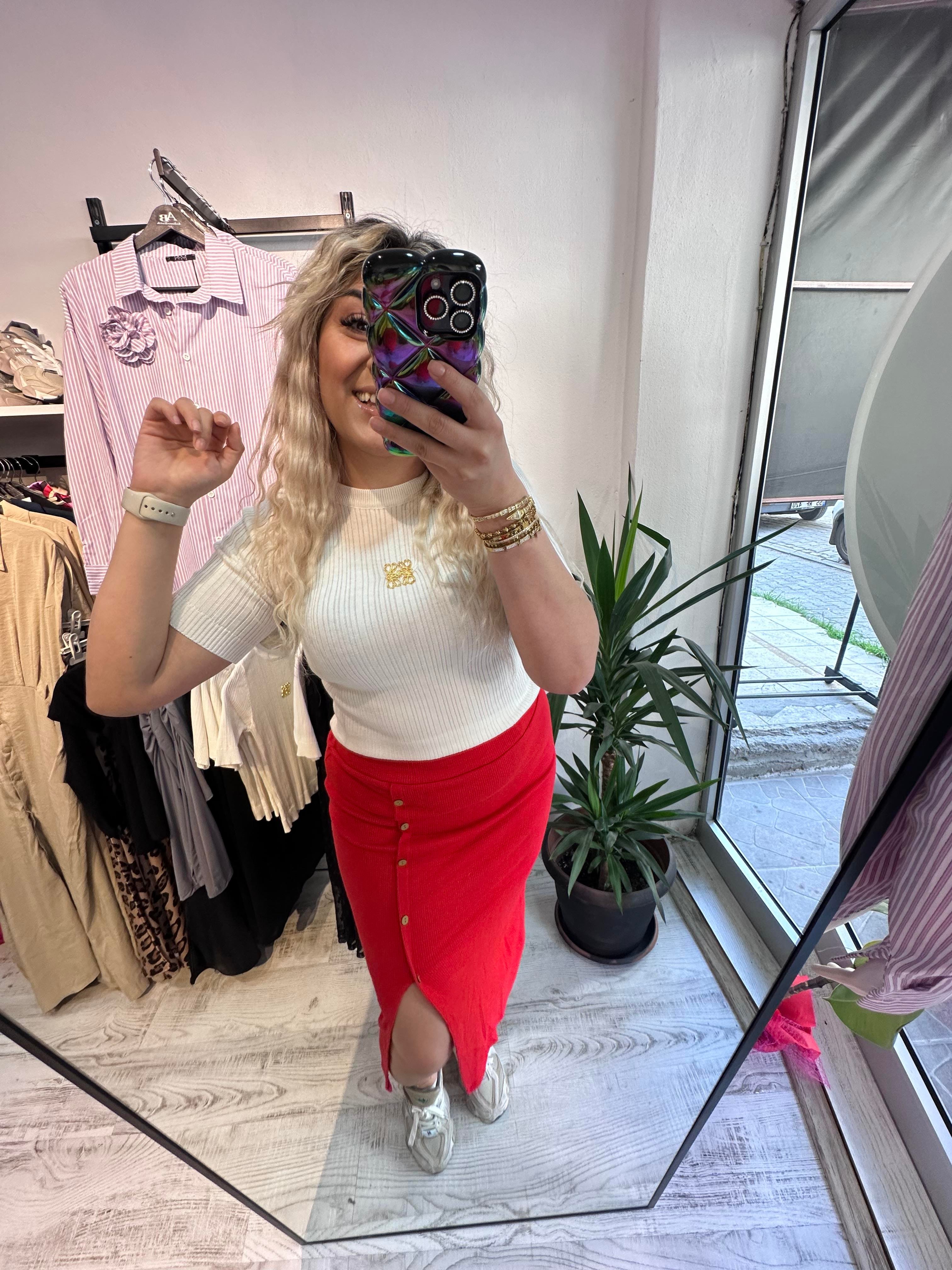 Mrk Model Beyaz Triko Tshirt