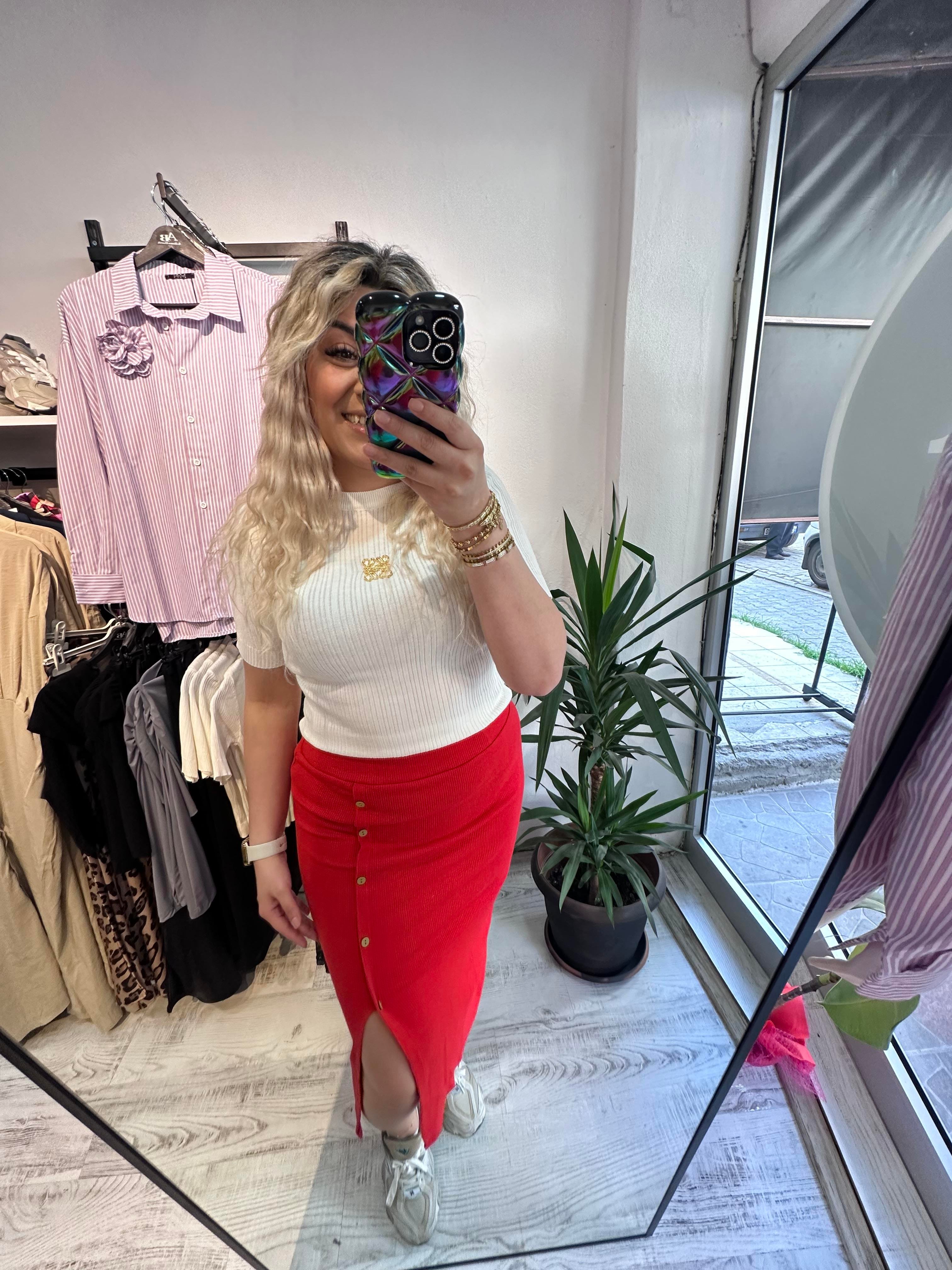 Mrk Model Beyaz Triko Tshirt