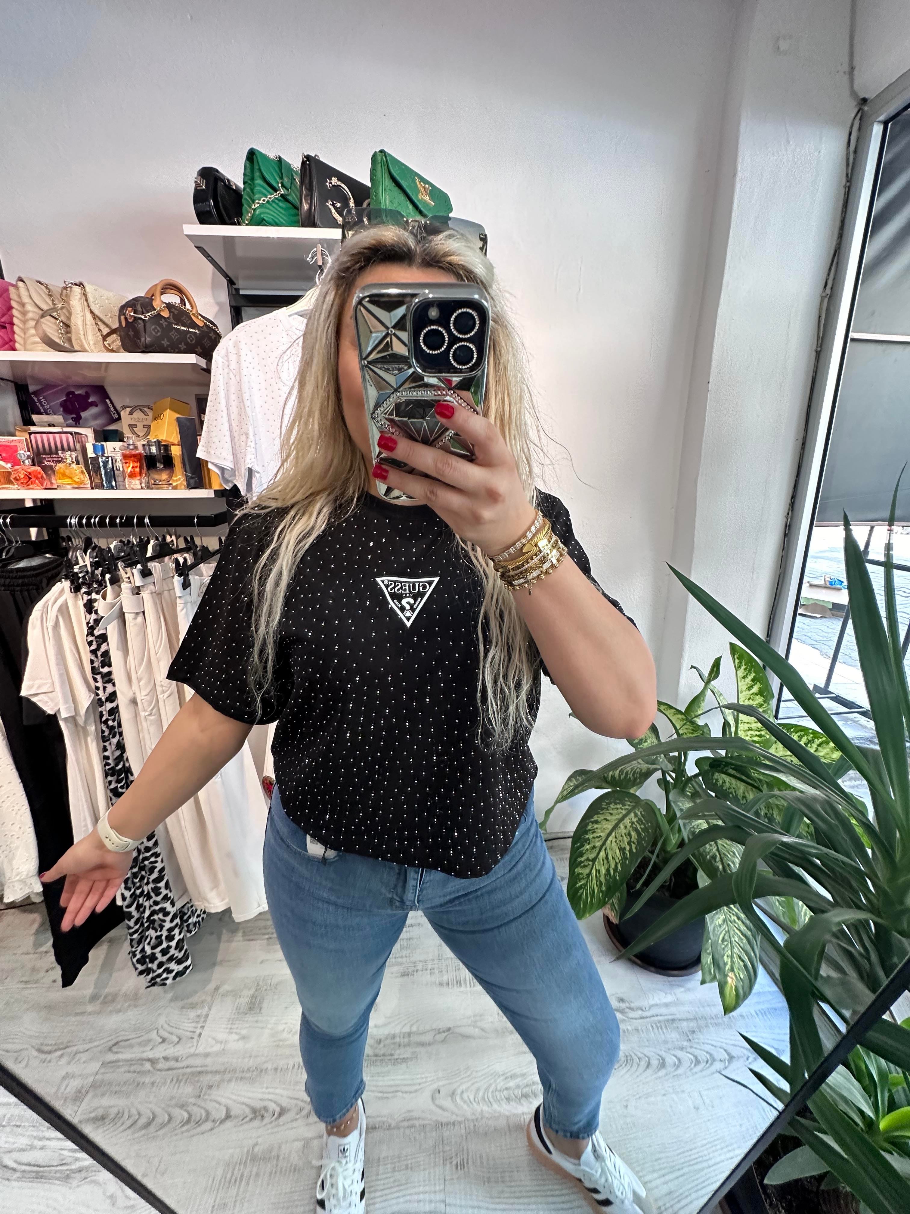 Mrk Model Taşlı Siyah Tshirt