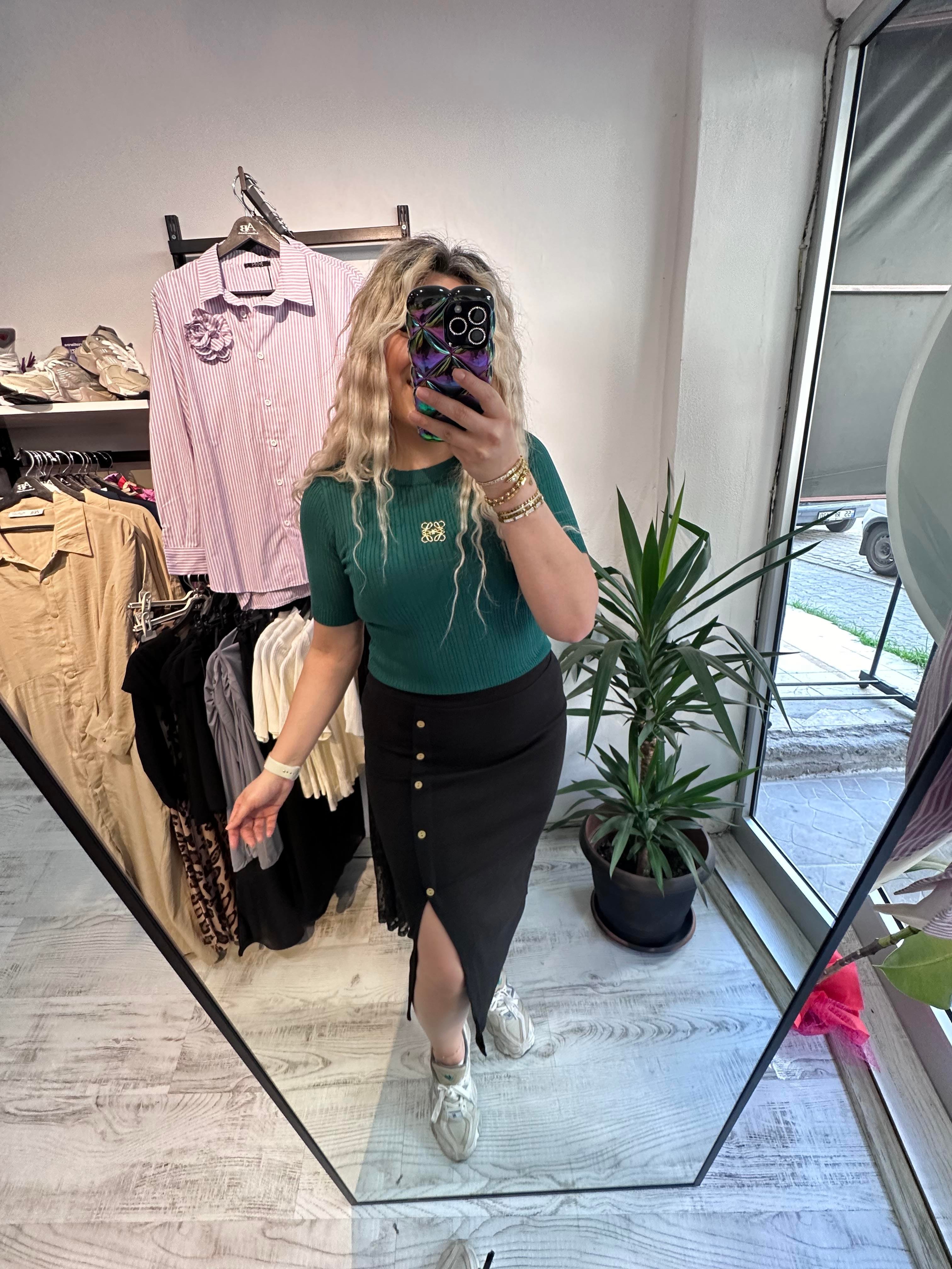 Mrk Model Yeşil Triko Tshirt