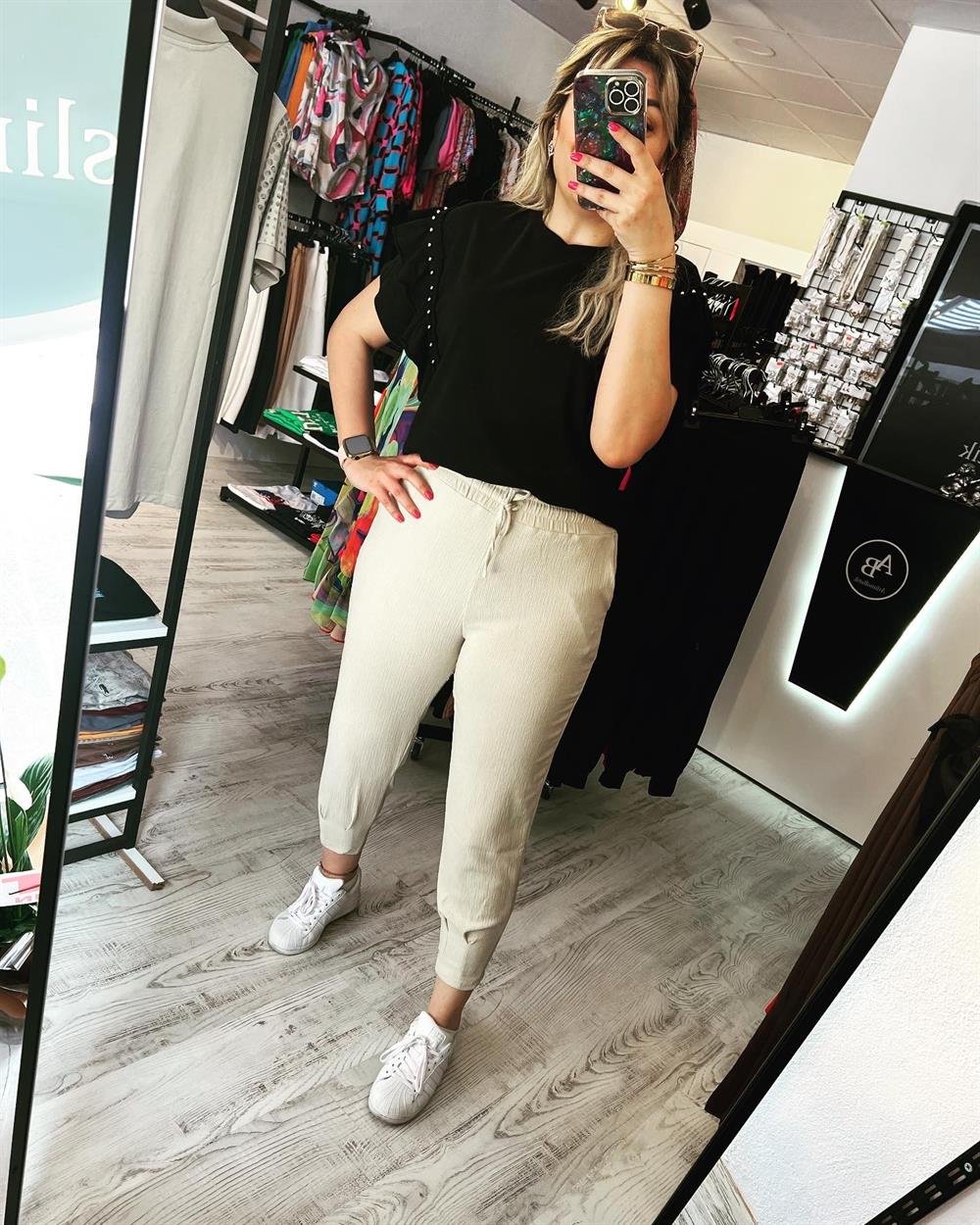 orijinal marka goffre kumaş bej